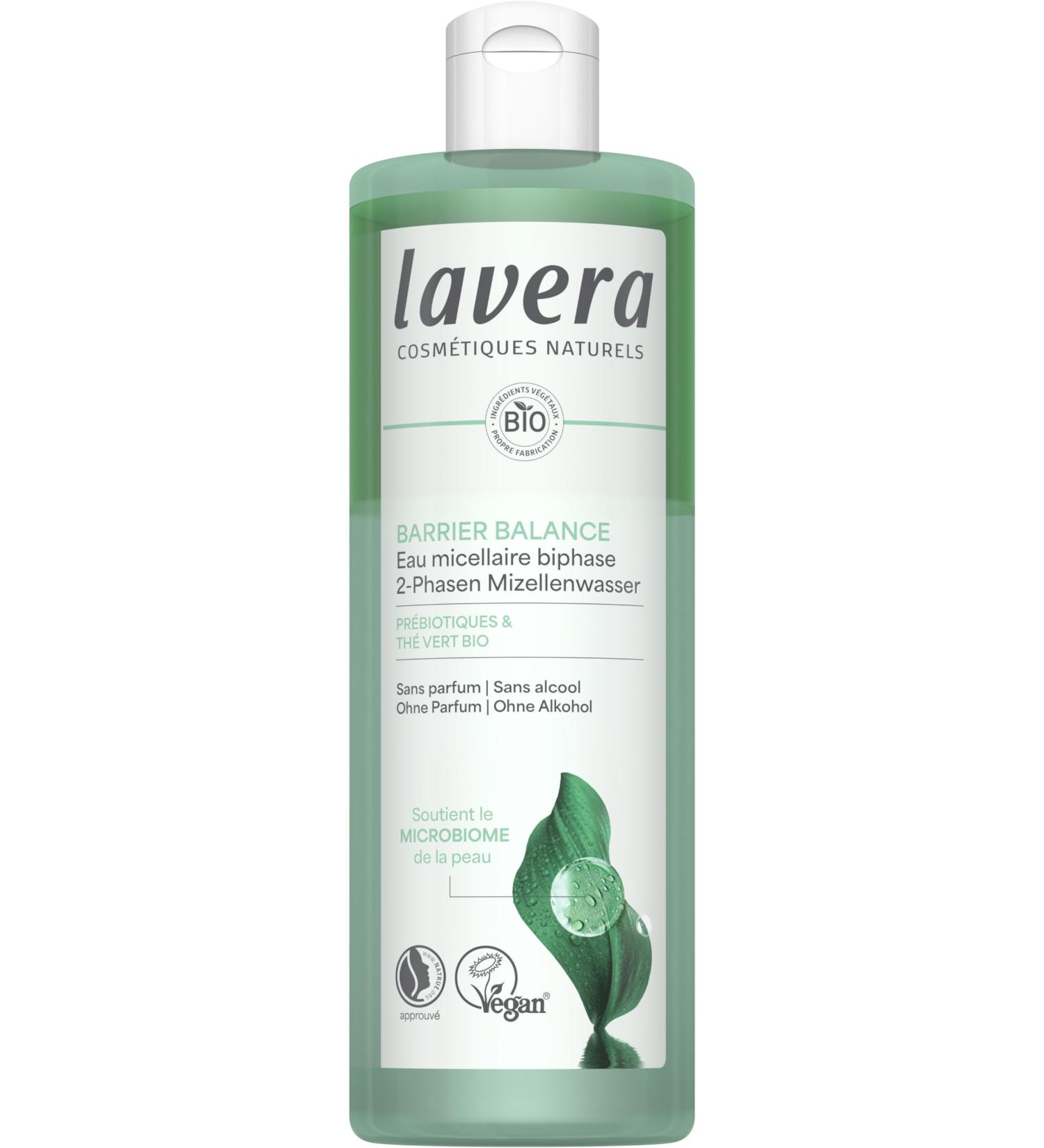  lavera lavera Barrier Balance Micellar Water - Alcohol Free - Fragrance Free - Dissolves Water-Resistant Makeup - Gentle on Skin Barrier - Prebiotic - Vegan - Naturkosmetik - 400ml - Buy Online on GoSupps.com