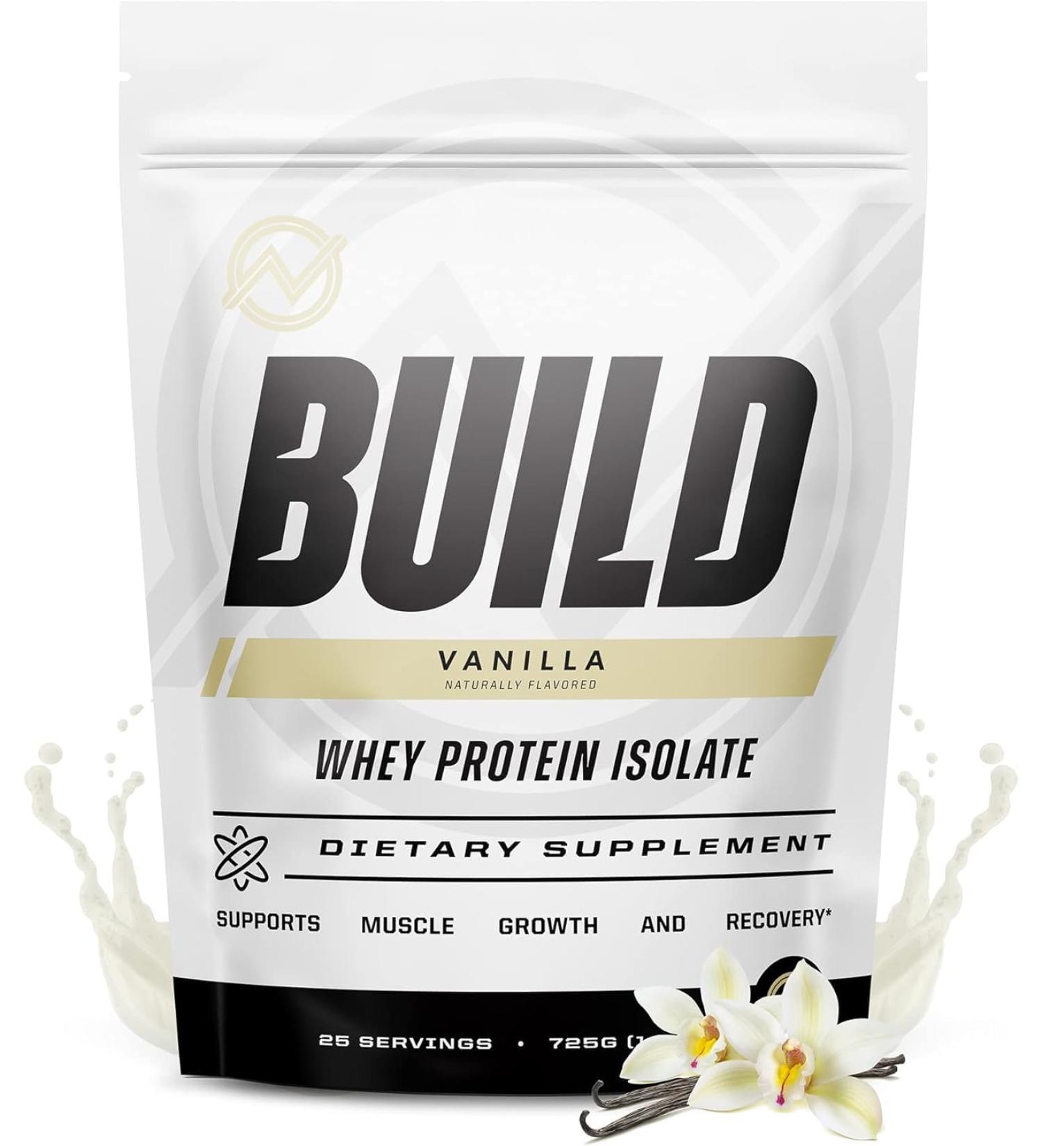 Outwork Nutrition Build Whey Protein Isolate Powder - Low Lactose & Gluten-Free Muscle Growth Workout Recovery - Vanilla 1.8lbs - Backed by Science - Buy Online on GoSupps.com