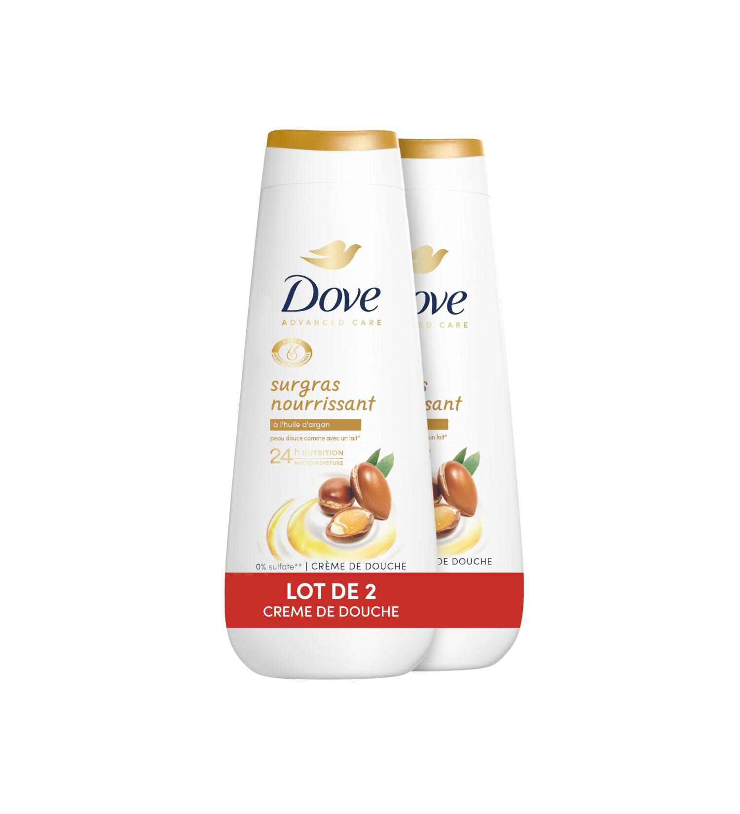 DOVE - Advanced Care Surgras Nourishing Shower Cream - Argan Oil - Dermatologically Tested - Soft Skin Feel for 24 Hours (Pac - Buy Online on GoSupps.com