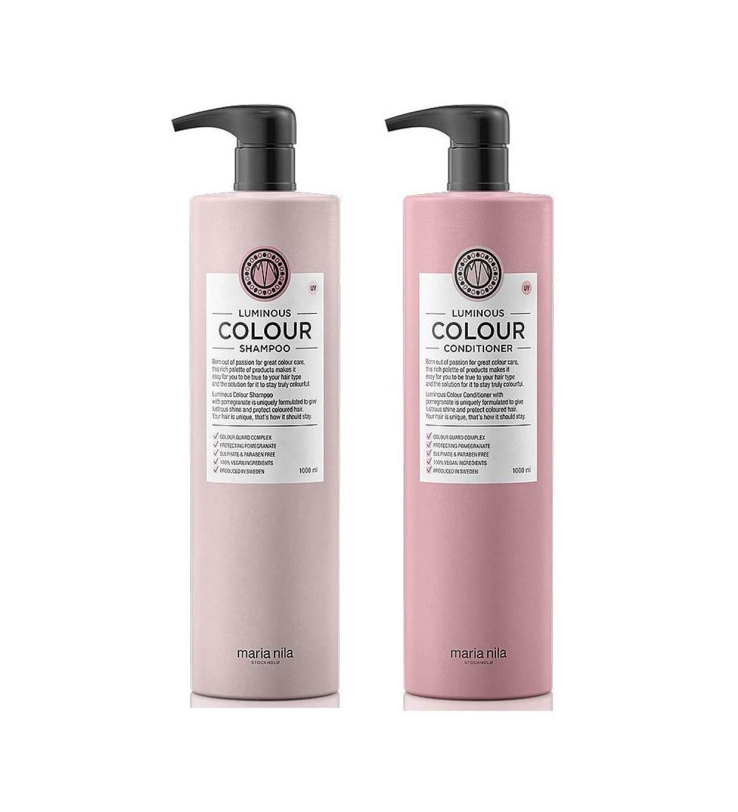 Maria Nila Luminous color Shampoo and Conditioner Set 1Ltr