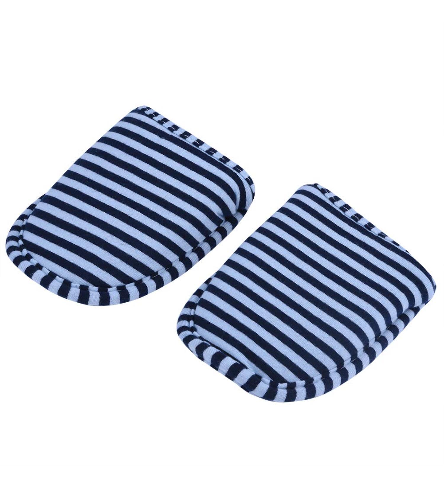Keenso Slippers | Foldable Reusable Soft Cotton Indoor Slippers for Men - Blue Stripes - Ideal for Comfort & Travel - Buy Online on GoSupps.com