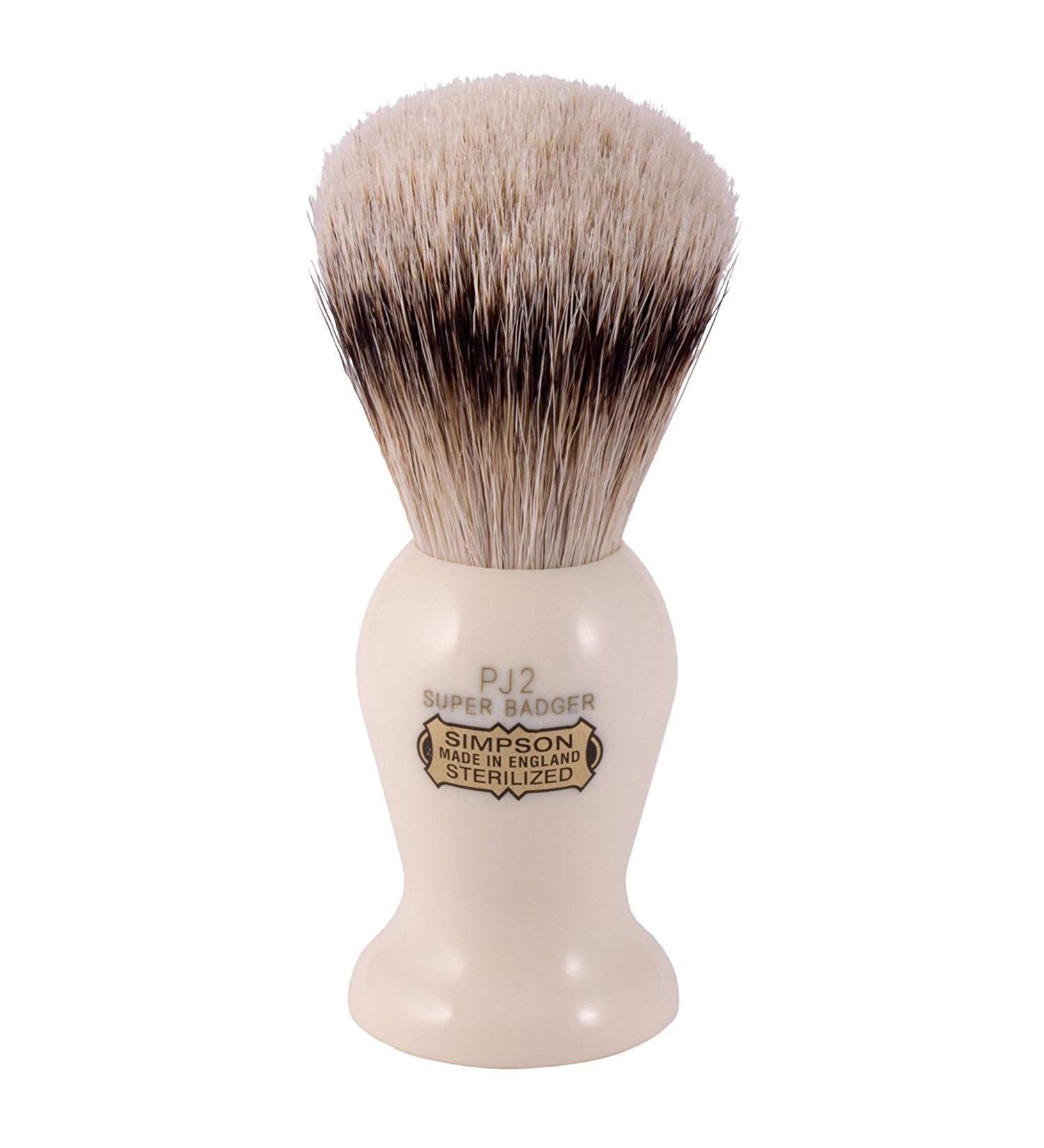 Persian Jar PJ2 Super Badge- Simpson Shaving Brushes - Faux Ivory Handle