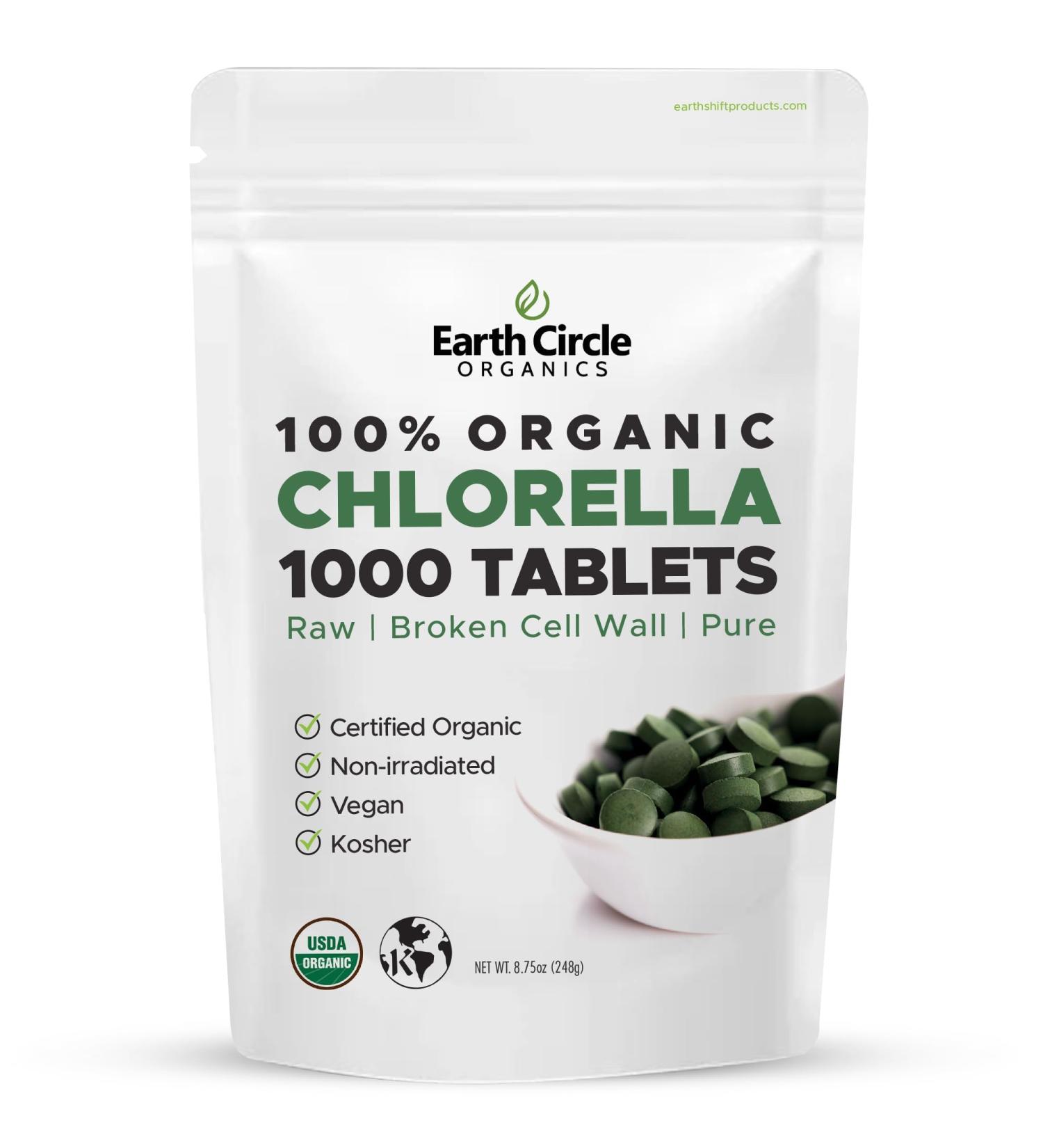 Organic Chlorella Tablets 1,000 Count | High Potency Superfood | Chlorophyll Pills from 100% Pure Green Algae | Broken Cell Wall for Max Absorption | Vegan, Kosher, Non-GMO | 4 Tabs per Day (1-Pack) - Buy Online on GoSupps.com
