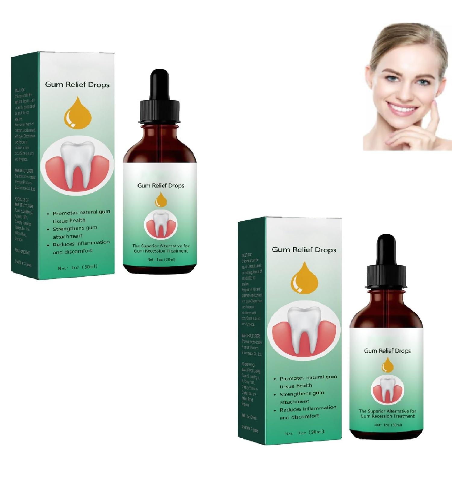 Buy Gum Regrowth Drops & Gums Repair Gel - Dentizous Gum Growth Drops (2PC) for Healthy Gums | International Shipping Available - Buy Online on GoSupps.com