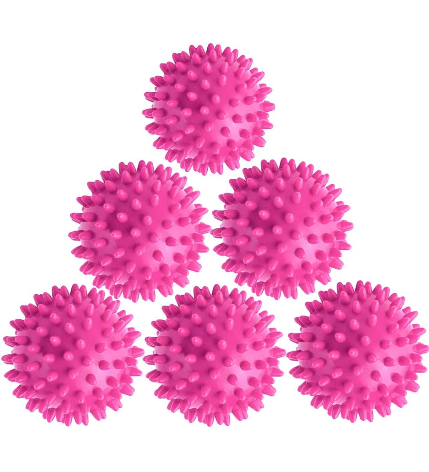 Reusable Dryer Balls - Anti-Static Fabric Softener 6 Pack (Pink) | Eco-Friendly Laundry Solution | Ship Internationally - Buy Online on GoSupps.com