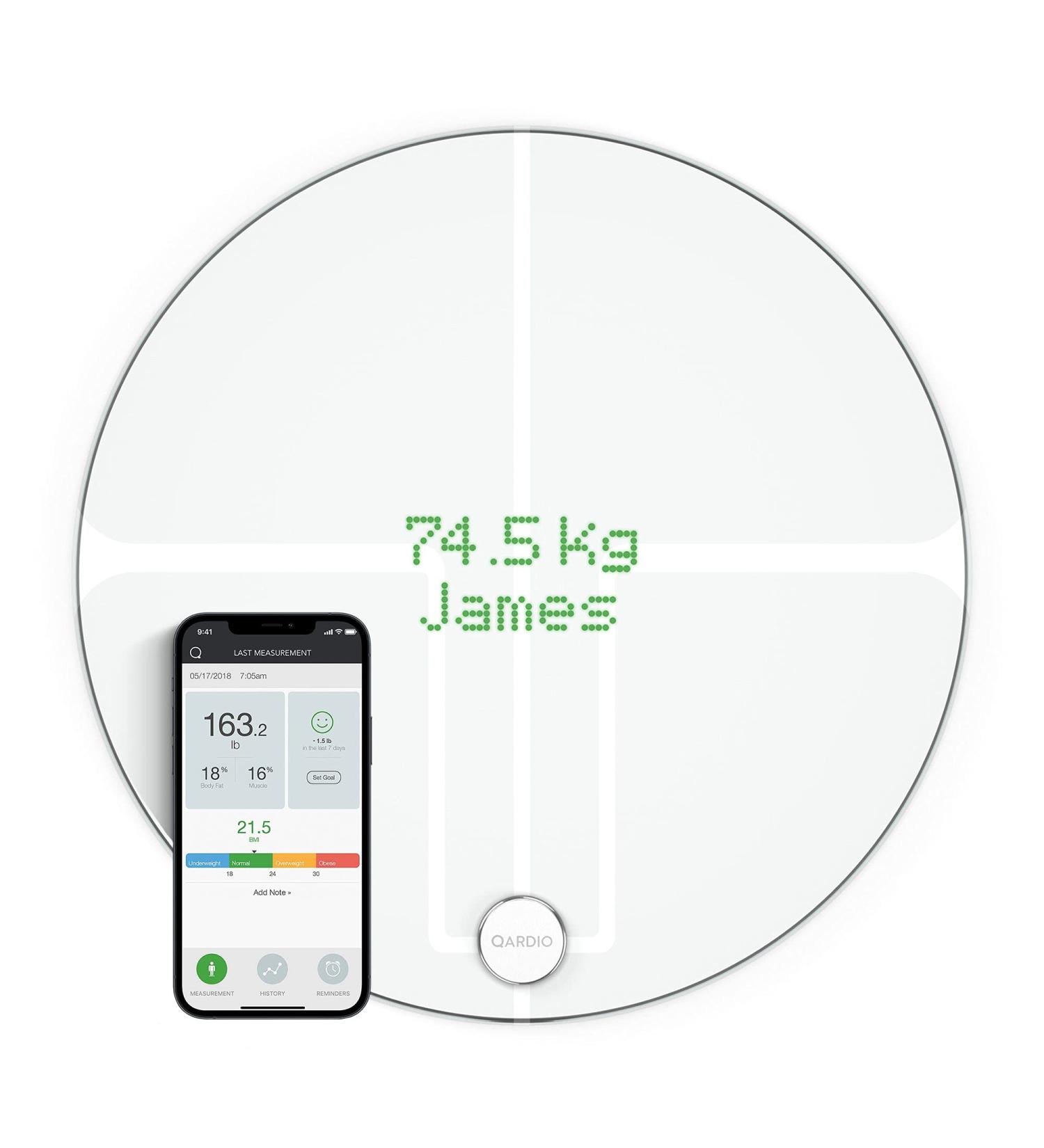 QardioBase2 Smart Scale & Body Analyzer - Monitor Weight, BMI & Body Composition - Free App for iOS & Android - Works with Apple Health - Buy Online on GoSupps.com