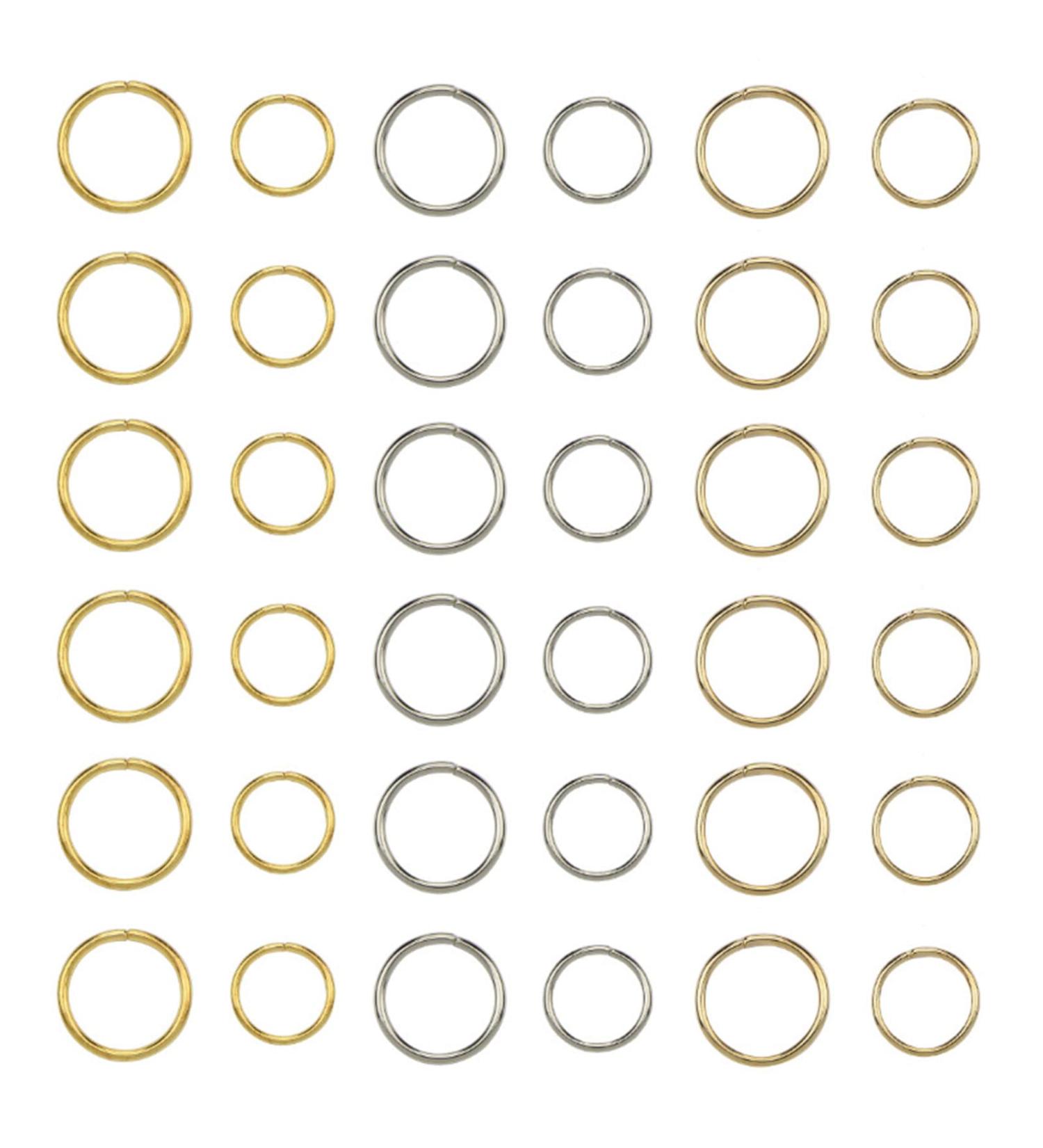 Metal braid rings braid rings hair accessories braid ring set 3 colours and 2 sizes for weaving decorative hair 180 pieces Tokaneit - Buy Online on GoSupps.com