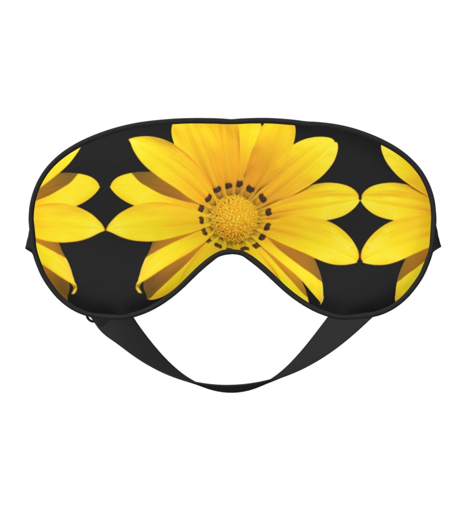 Sunflower Print Ultra-Soft Light-Blocking Eye Mask for Optimal Comfort & Restful Sleep | International Shipping Available - Buy Online on GoSupps.com