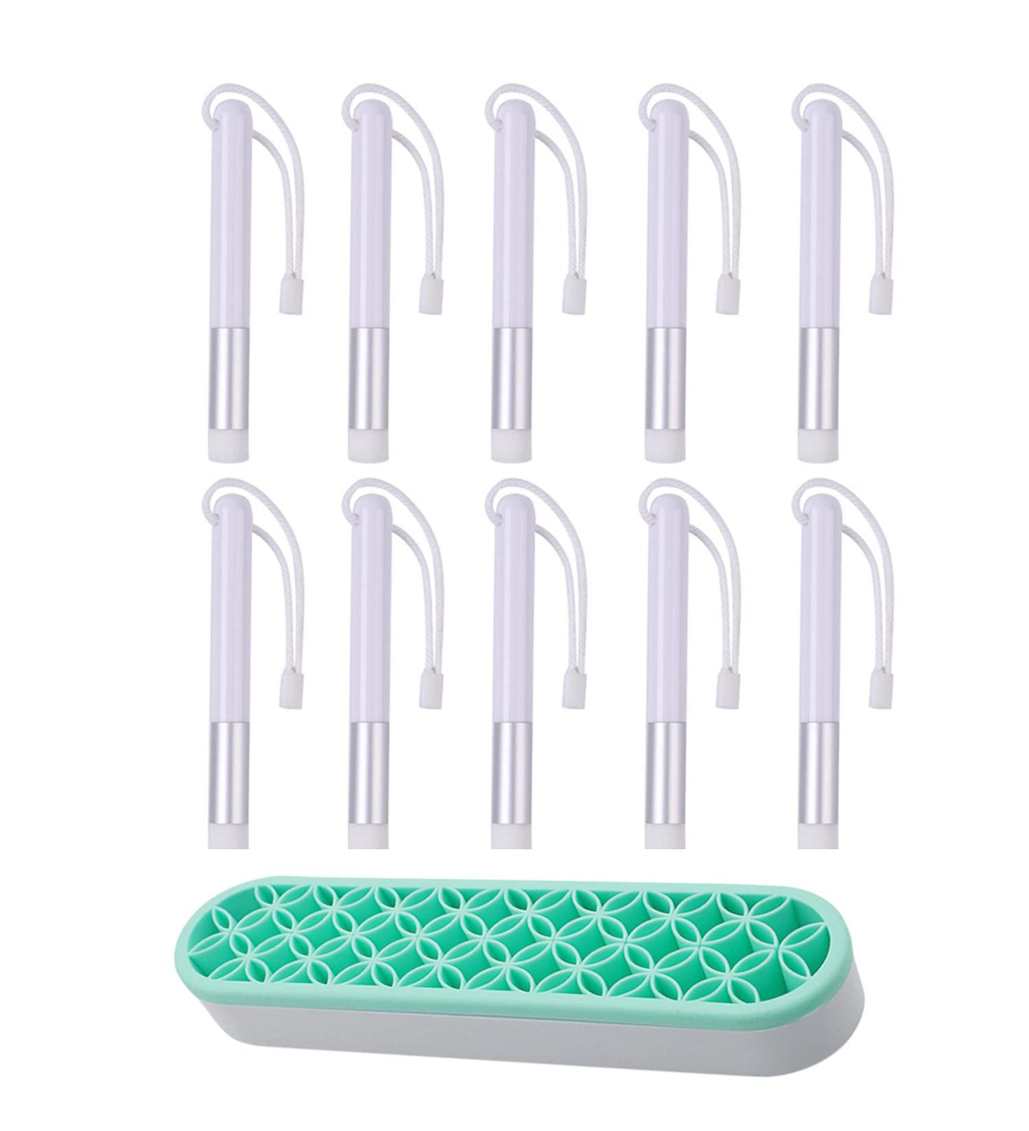 BAOFALI Mini Ink Paints Mixing Blending Tool Set with Storage Brush Rack - Ideal for DIY Scrapbooking and Card Making - 10pcs - Buy Online on GoSupps.com