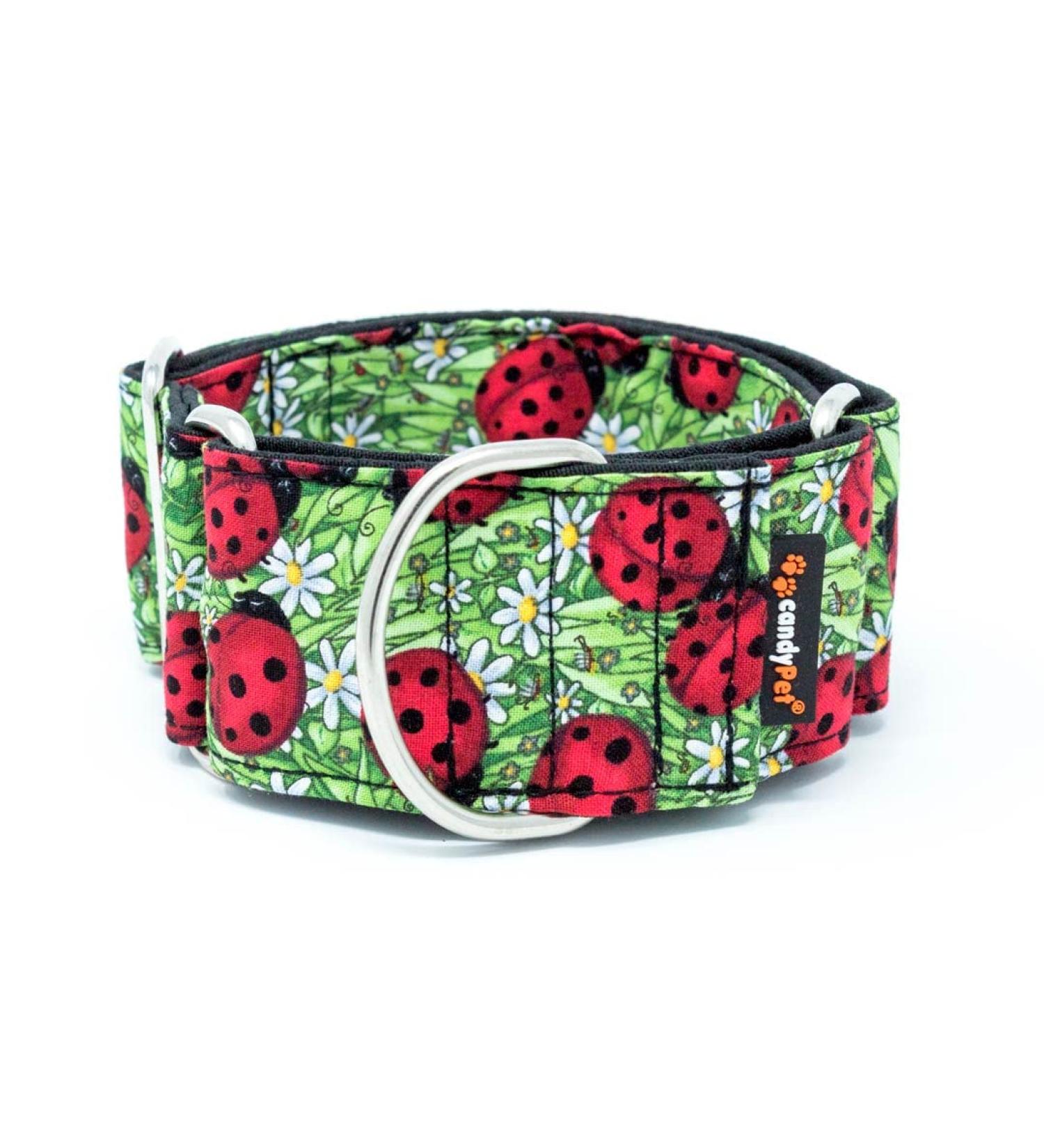 candyPet Martingale Dog Collar - Ladybugs | Adjustable 30-50cm | Premium Quality Dog Accessories - Buy Online on GoSupps.com