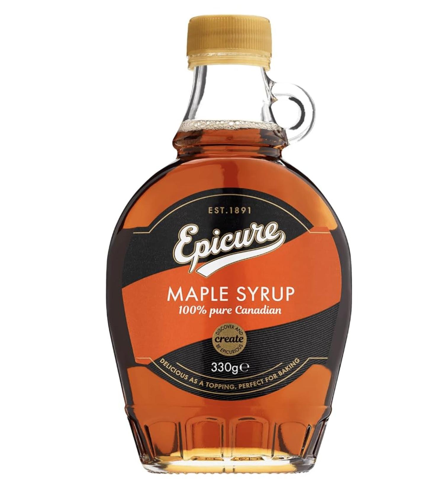 Maple Syrup - 100% Pure Canadian Maple Syrup Grade A Amber Rich Maple Syrup with Caramel Taste - Great for Pancakes Waffles and Baking 330ml - Buy Online on GoSupps.com