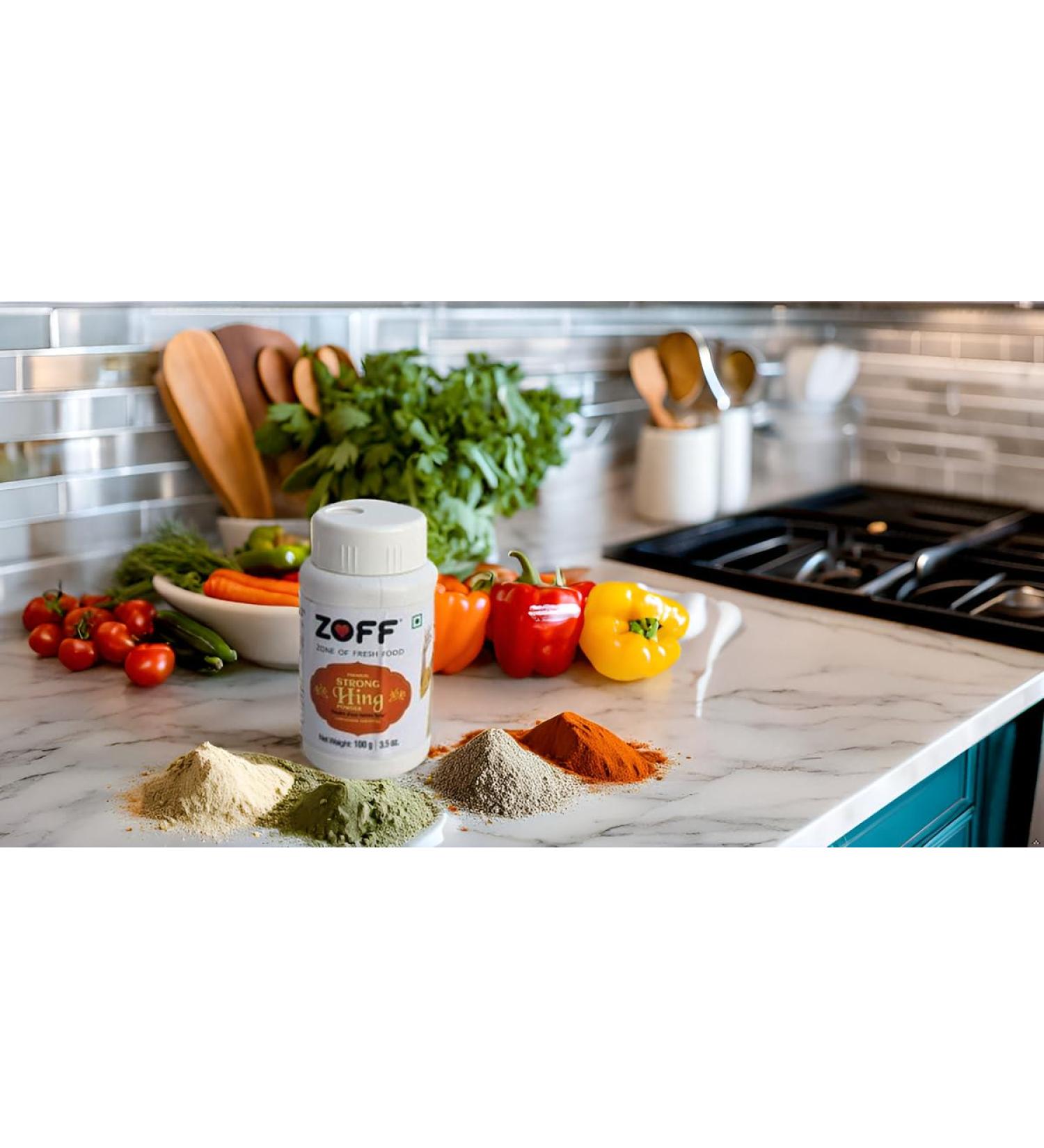 Zoff Asafetida (Hing) Ground | All Natural | Vegan | Asafoetida Indian Spice (100 GM) - Buy Online on GoSupps.com