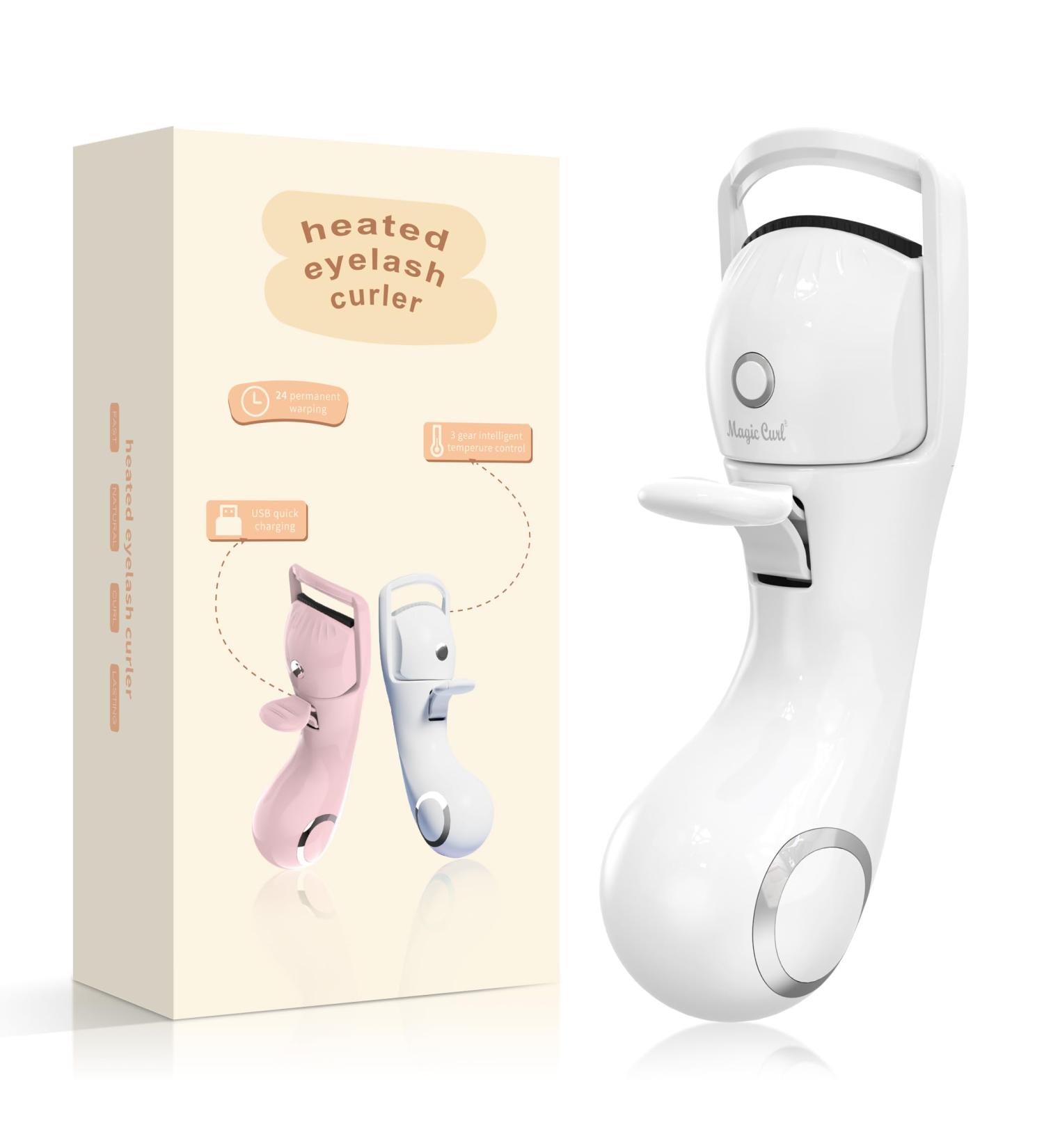 Sawjay Heated Eyelash Curlers ABS Material Includes Small Brush USB C Charging 3 Temperature Settings White - Buy Online on GoSupps.com