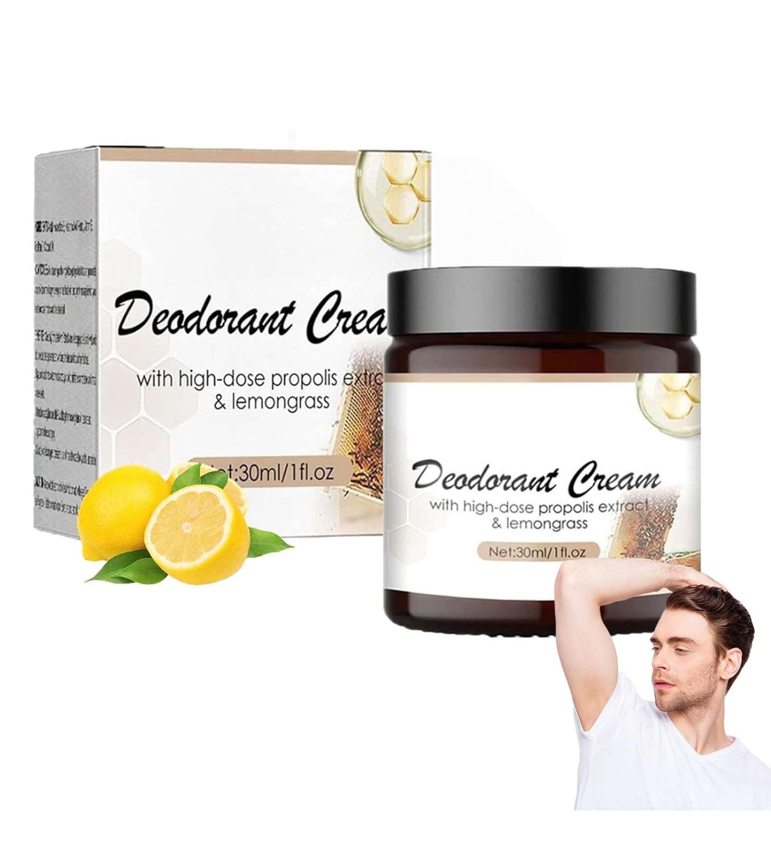 RENTANAC Propolis Lemongrass Deodorant Cream Propolis Deodorant Cream Lemongrass 30ml Underarm Care Odor Removing Cream Natural Deodorant Cream for Underarms and Private Parts - Buy Online on GoSupps.com