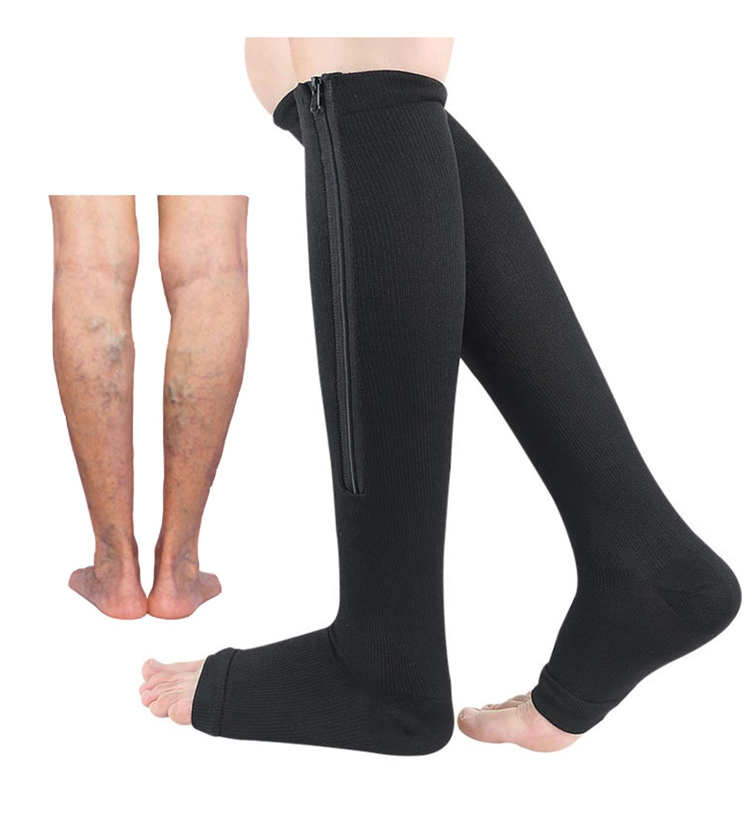 Mdrcg Compression Socks with Zipper for Women & Men - Ultimate Support Stockings for Running - Extra Large Size - Buy Online on GoSupps.com
