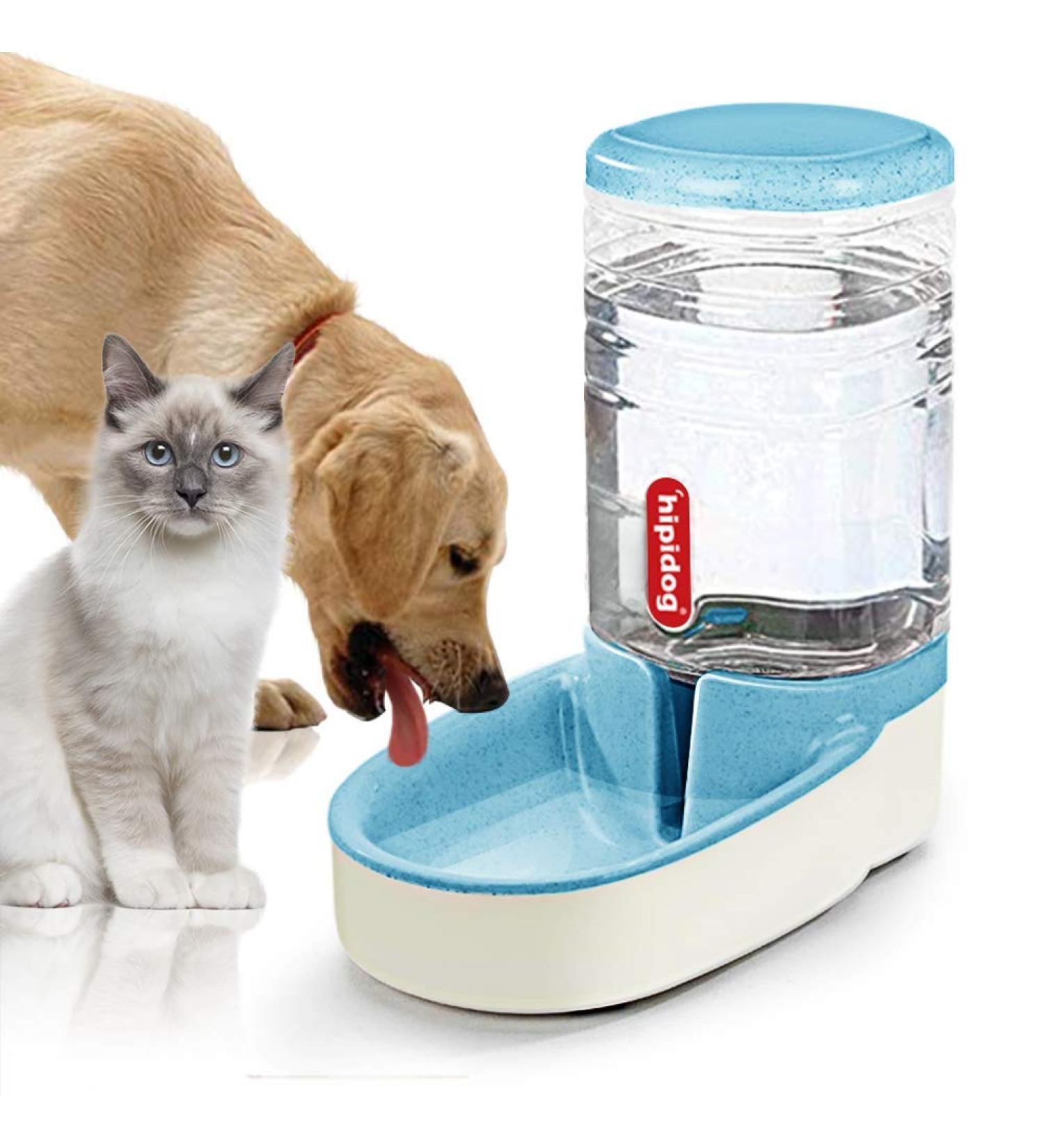 PHABULS Automatic Cat Feeder & Dog Water Dispenser 3.8L - Double Bowl Design - Small & Big Pets - Blue - Buy Online on GoSupps.com