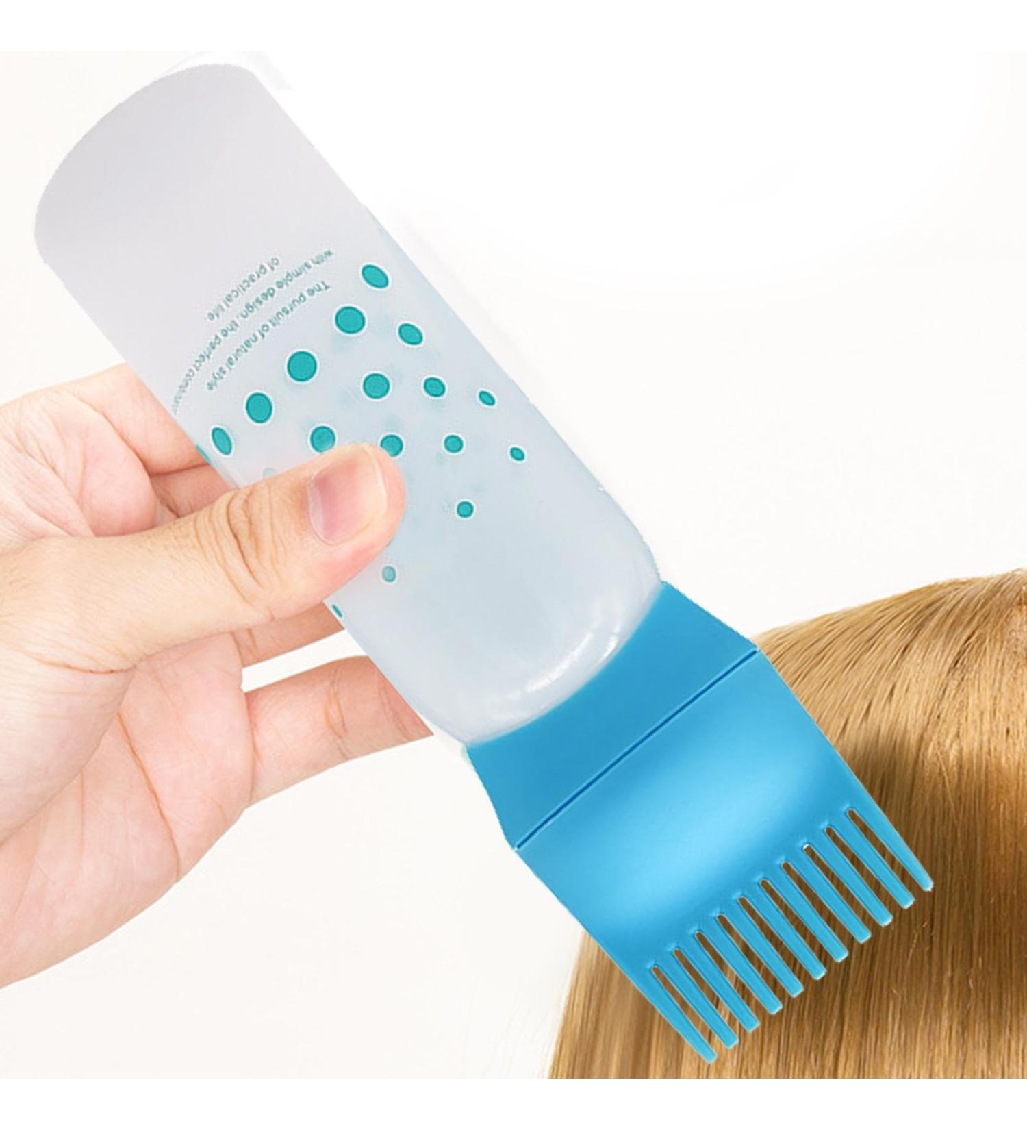 Lesunbak Root Comb Applicator Bottle Oil Applicator for Hair Dye Hair Dye Brush Bottle Lightweight Oil Bottle Applicator Brush for Hair Dyeing Scalp Blue - Buy Online on GoSupps.com