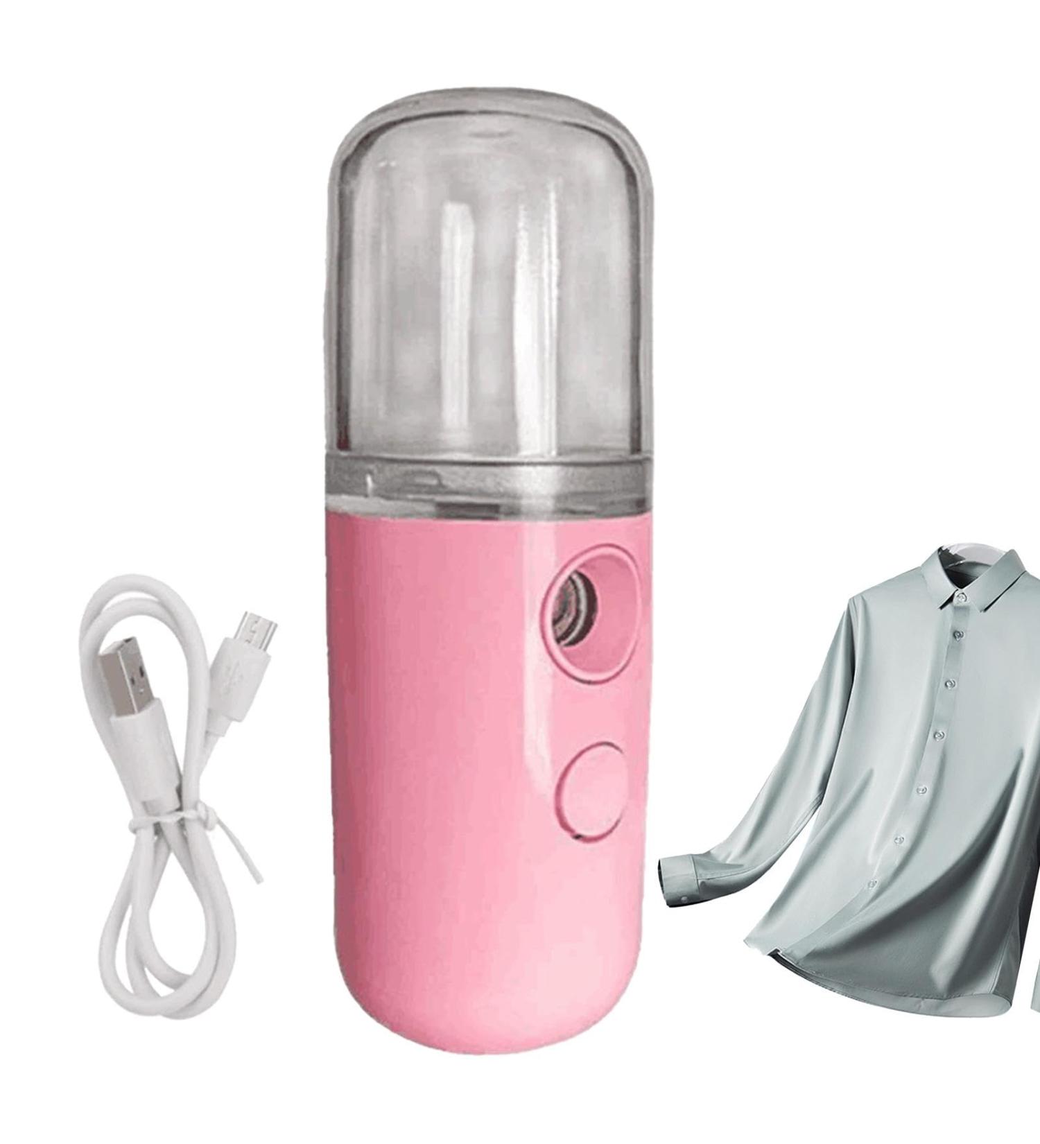 Face Steamer for Home Facial | Traveling Small Cordless Face Humidifier Rechargeable Face Steamer for Home Bedroom Bathroom Traveling Dorm Pink - Buy Online on GoSupps.com