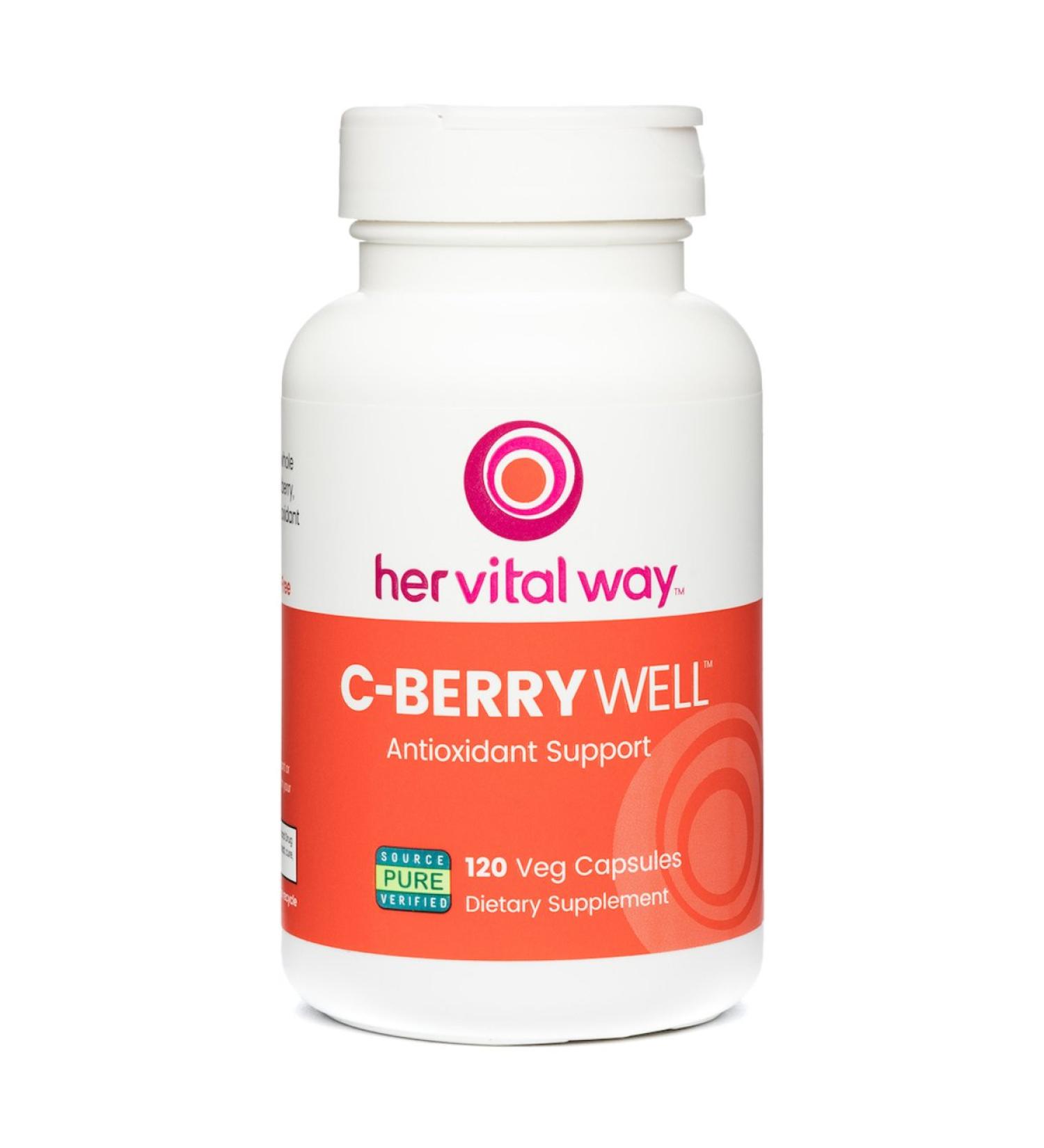 her vital way C-BerryWell Vitamin C Plus Berry Polyphenols Antioxidant Support - Buy Online on GoSupps.com