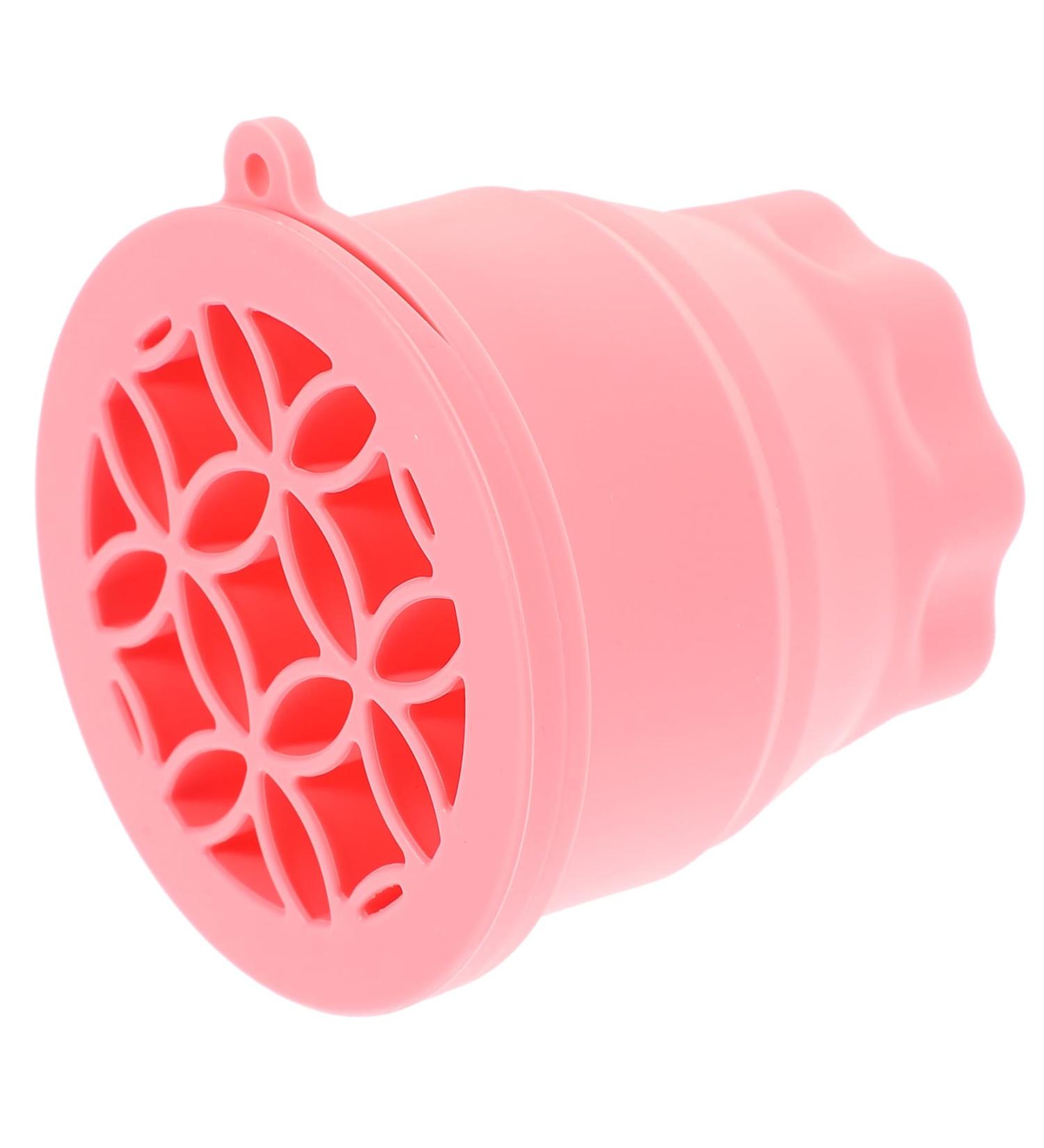 DRESSOOS Makeup Brush Cleaning Bowl Retractable Silicone Scrub Cup Drying Rack Brush Set Clean Silica Gel Makeup Brush Cleaner 9.20X9.20X8.60CM Pink - Buy Online on GoSupps.com