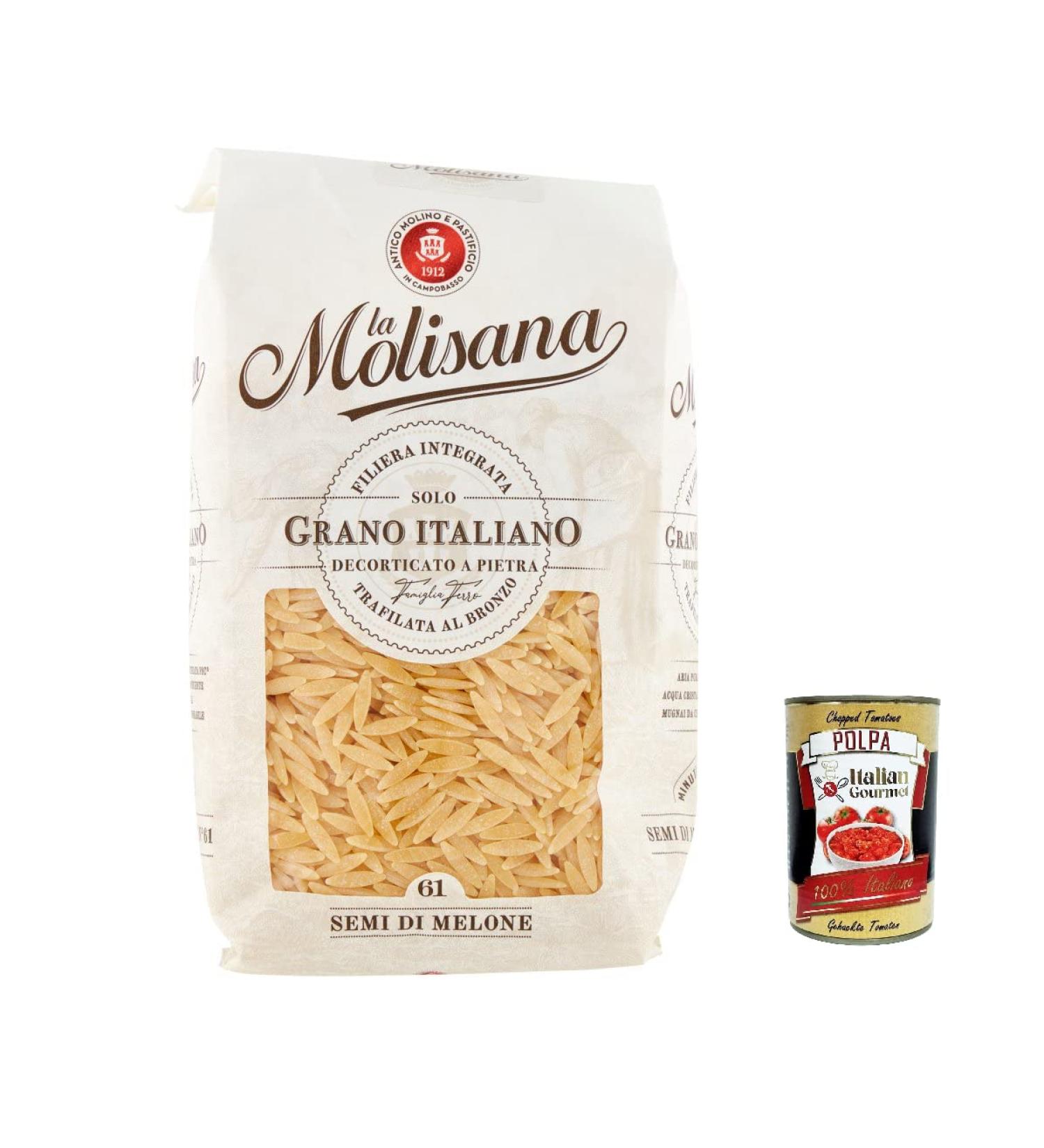  Italian Gourmet E.R. La Molisana Semi Di Melone N. 61 Pasta Lenta Lavorazione Lot de 5 p tes modeler en bronze 500 g + Polpa Gourmet italien 400 g - Buy Online on GoSupps.com