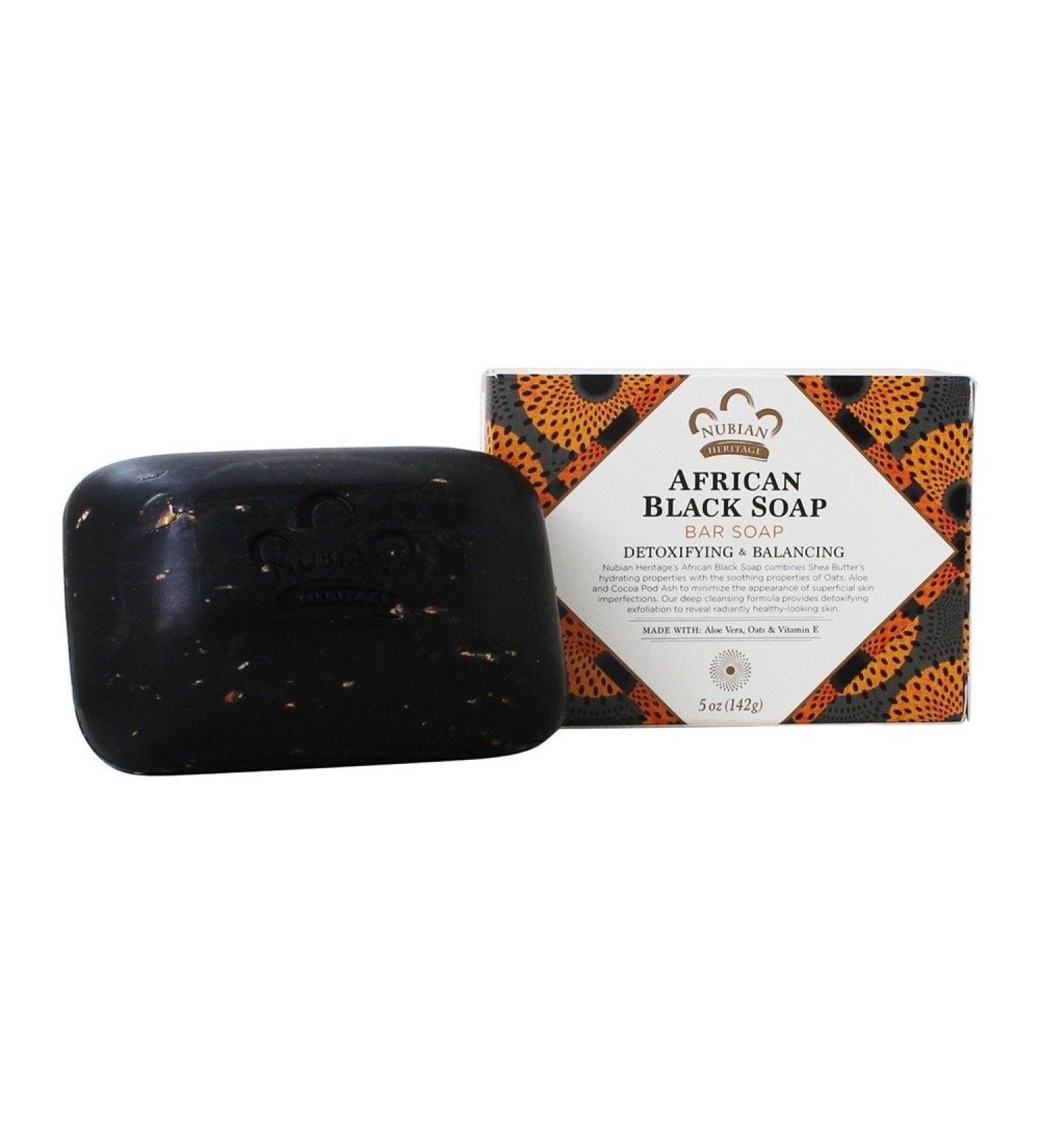  Nubian Heritage Nubian Heritage: African Black Bar Soap 5 oz (4 pack) - Buy Online on GoSupps.com