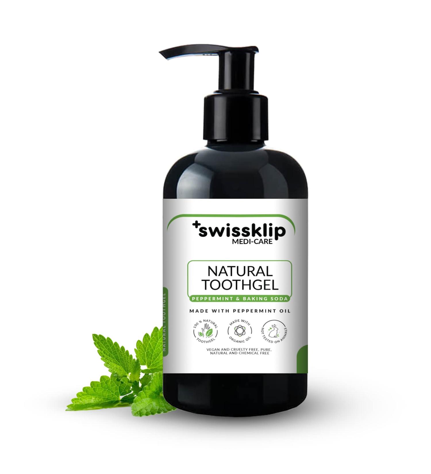 Buy Swissklip Peppermint Tooth Gel - Fluoride-Free 8 oz | International Shipping Available - Buy Online on GoSupps.com