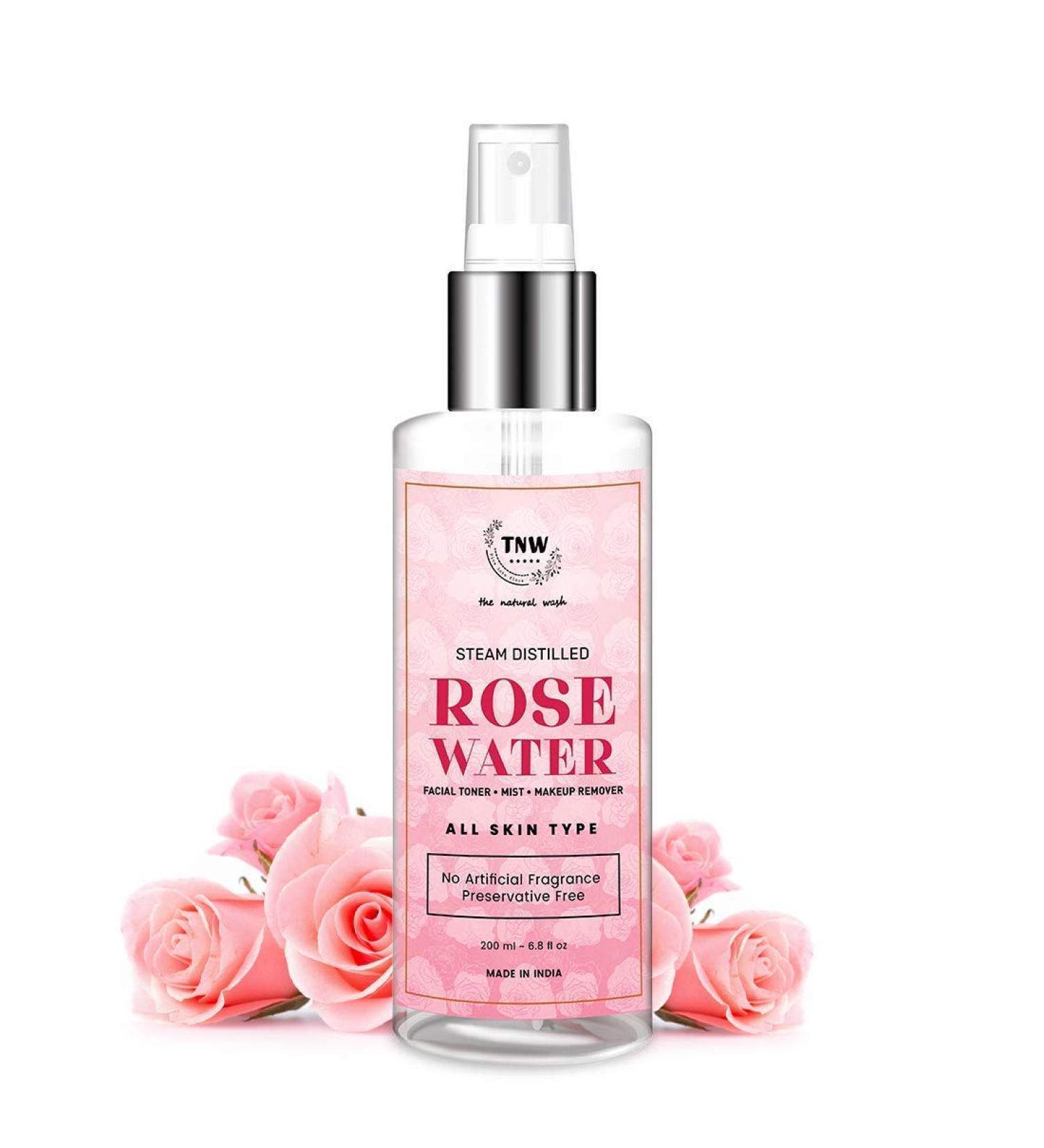 Buy TNW Distilled Rose Water (200 ml) - Pure & Natural | International Shipping Available - Buy Online on GoSupps.com