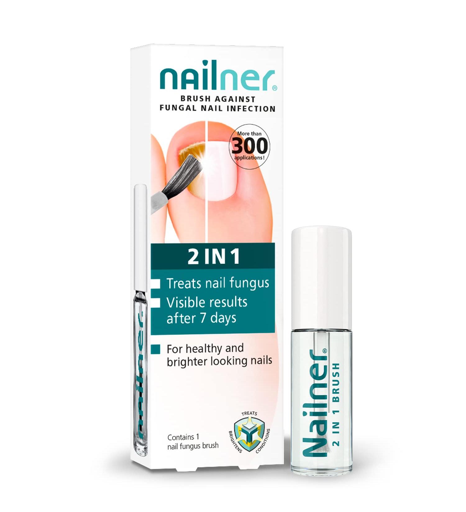 Nailner 2-in-1 Fungal Nail Treatment Brush - 5 ml for Healthy, Bright Nails - Buy Online on GoSupps.com