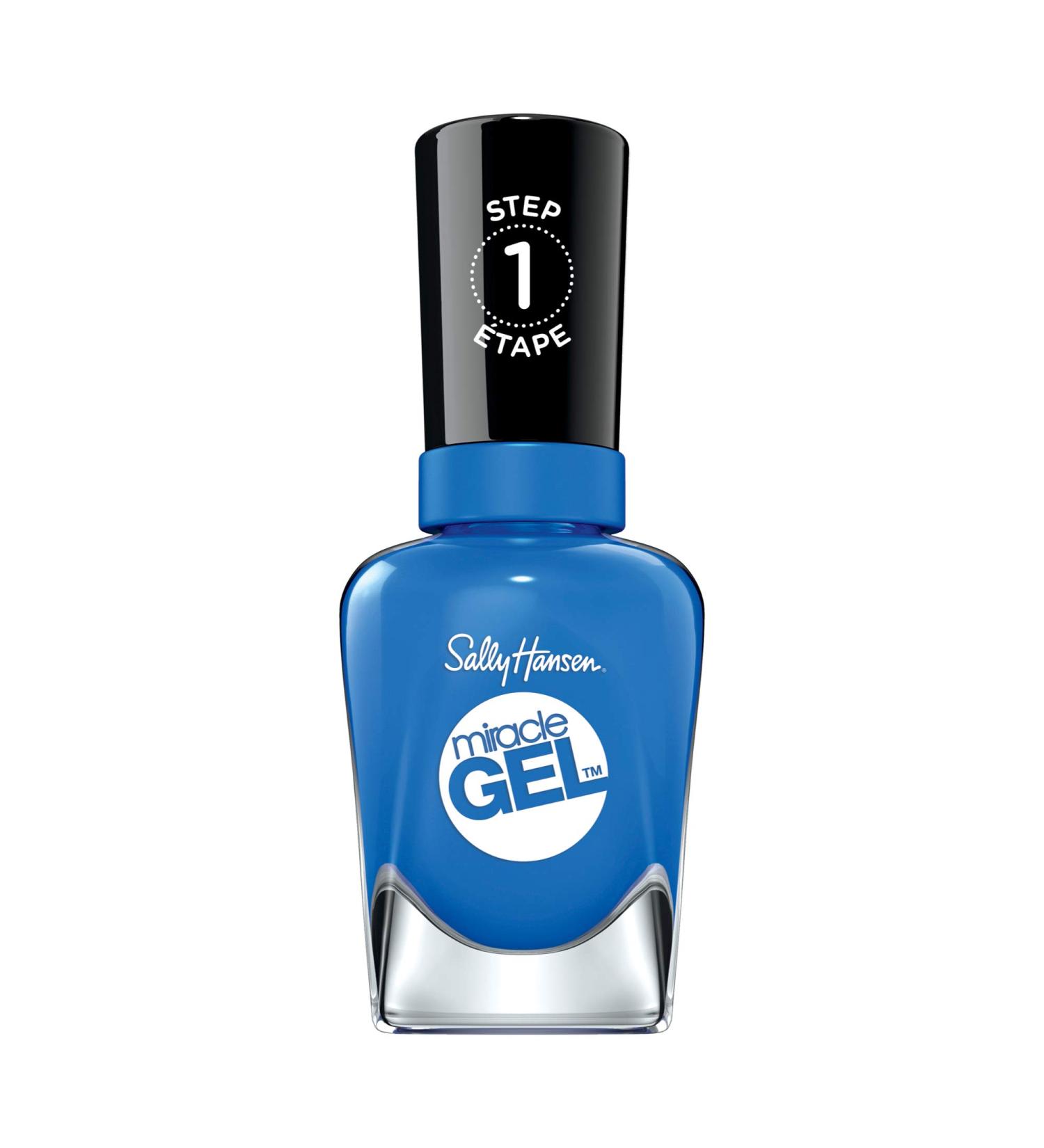 Sally Hansen Miracle Gel Nail Polish - Shade Byte Blue 629 - Long-Lasting Formula - Packaging May Vary - Buy Online on GoSupps.com