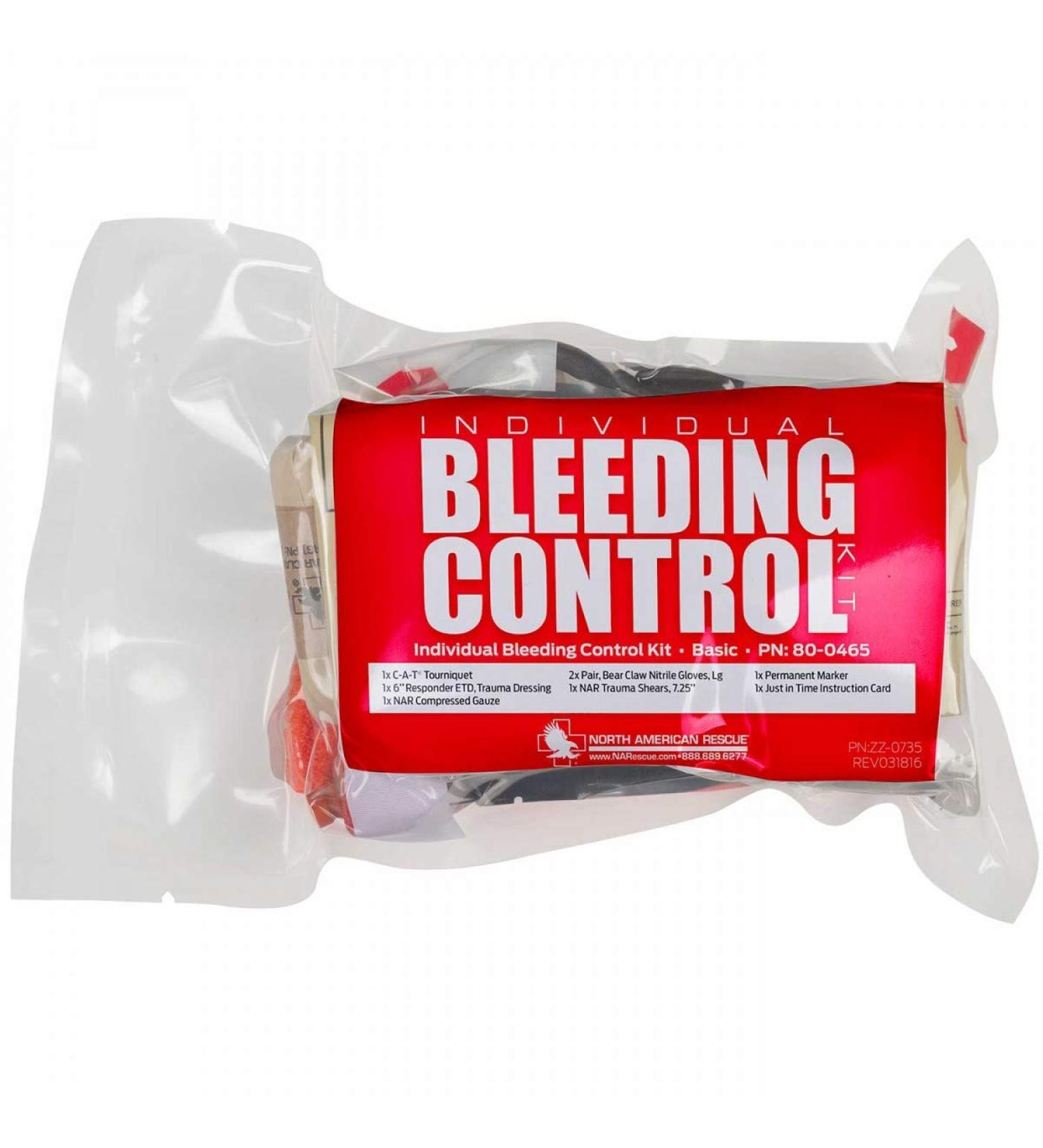 NAR Individual Bleeding Control Kit - Vacuum Sealed Pouch - Buy Online on GoSupps.com