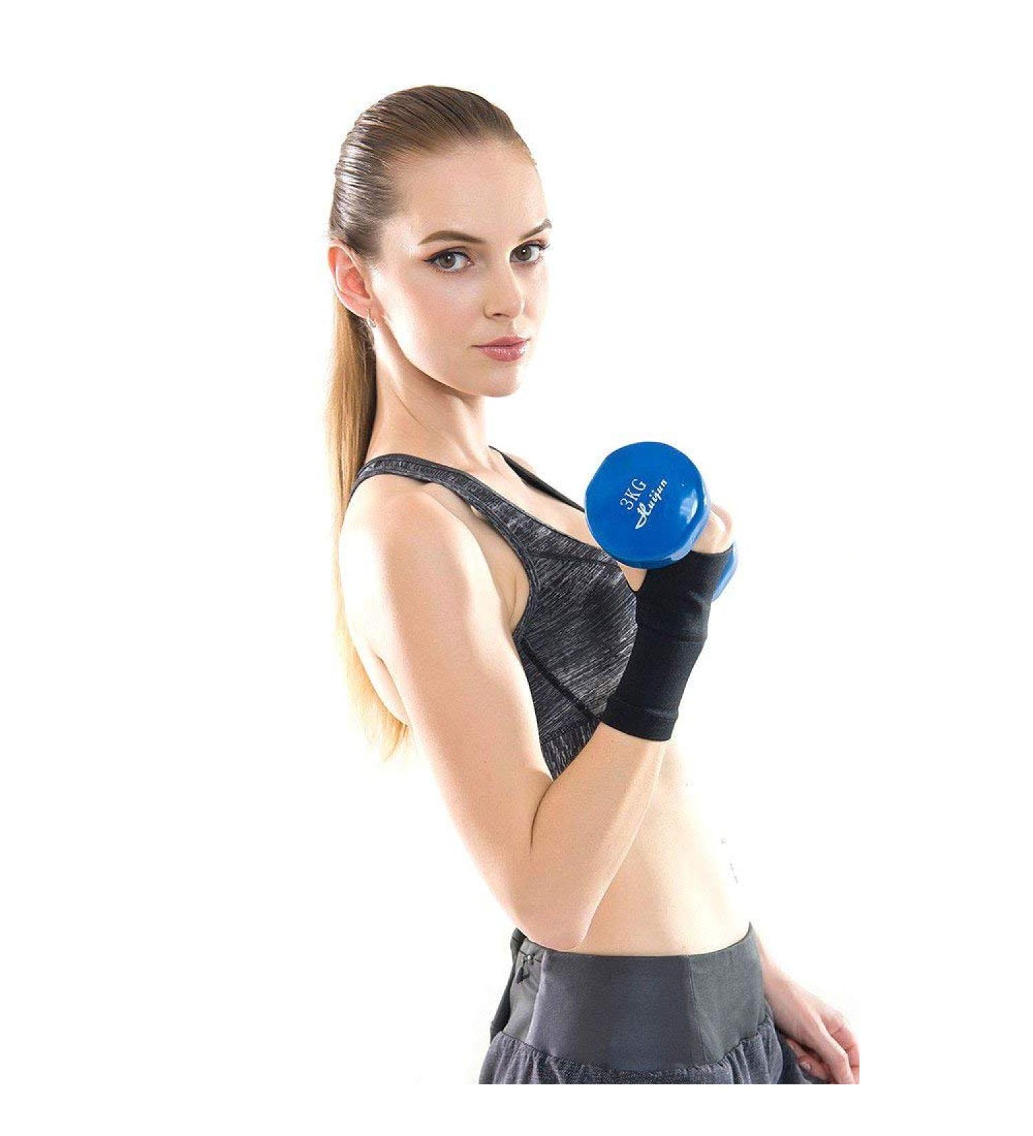 Black Compression Wrist Support Sleeve for Carpal Tunnel - XL Size (1 Pair) - International Shipping Available - Buy Online on GoSupps.com