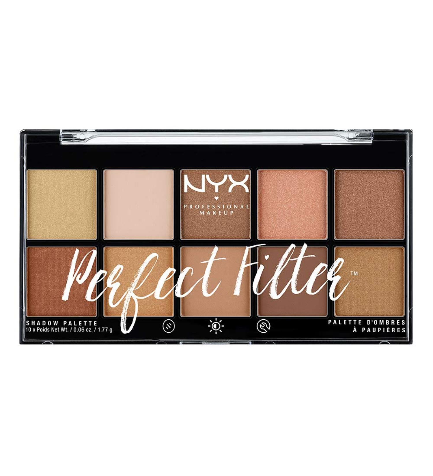 NYX Perfect Filter Eyeshadow Palette - Golden Hour, 0.6 oz - Buy Online on GoSupps.com