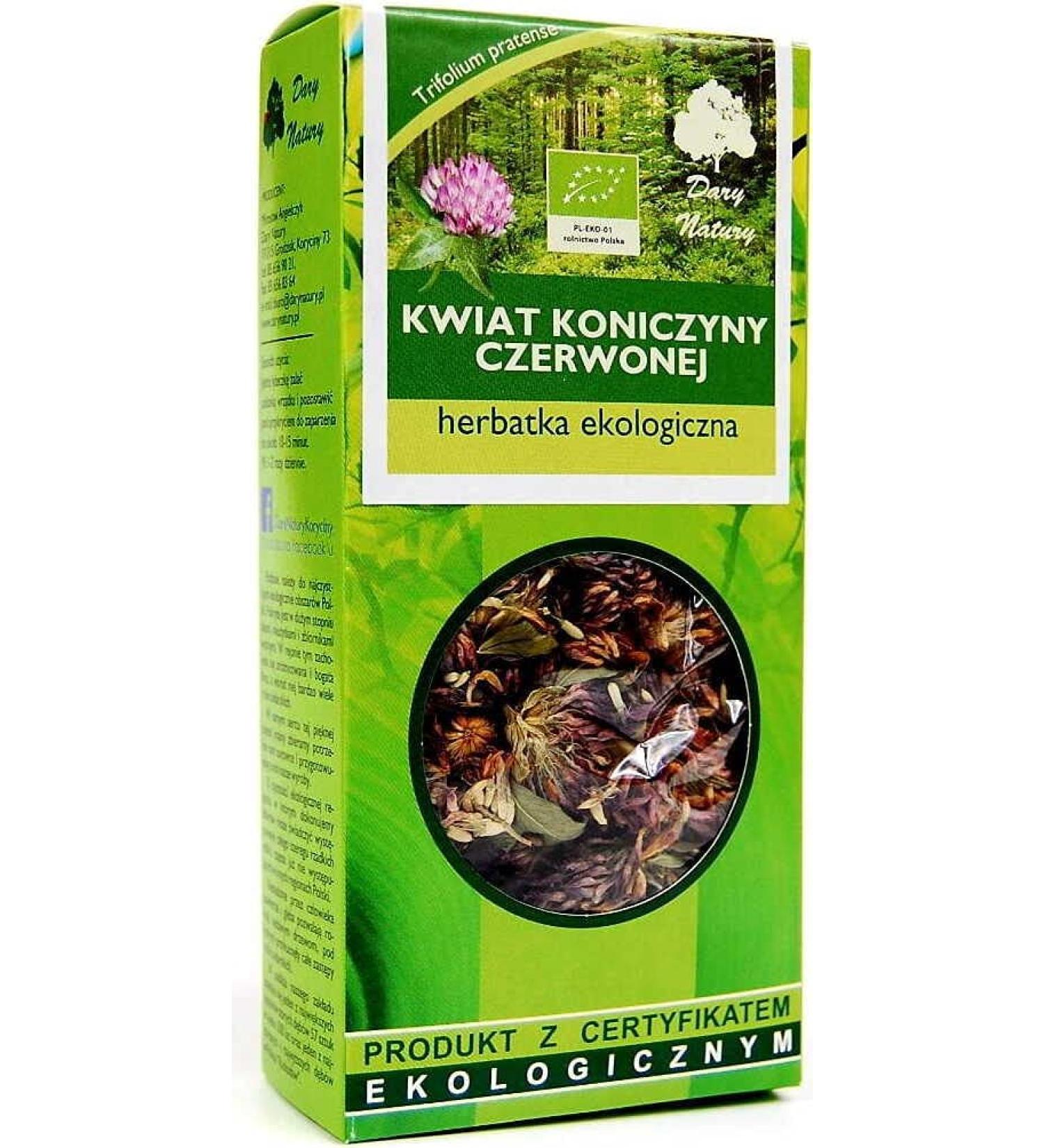 Dary Natury Organic Red Clover Flower Tea 25g - DARY NATURY