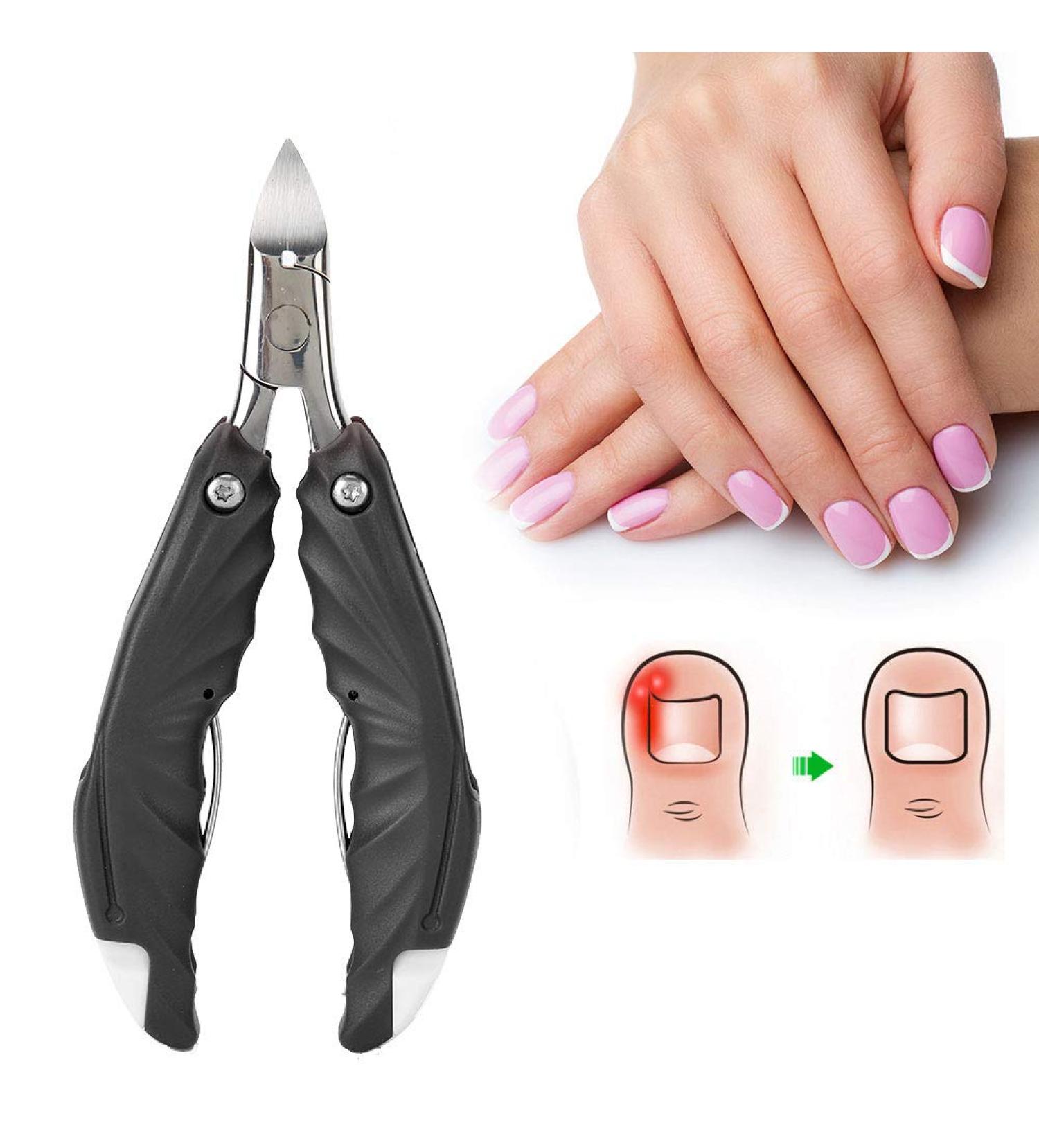 Cuticle Nipper Folding Cuticle Trimmer for Fingernails Toenails Dead Cuticle (Black) - Buy Online on GoSupps.com