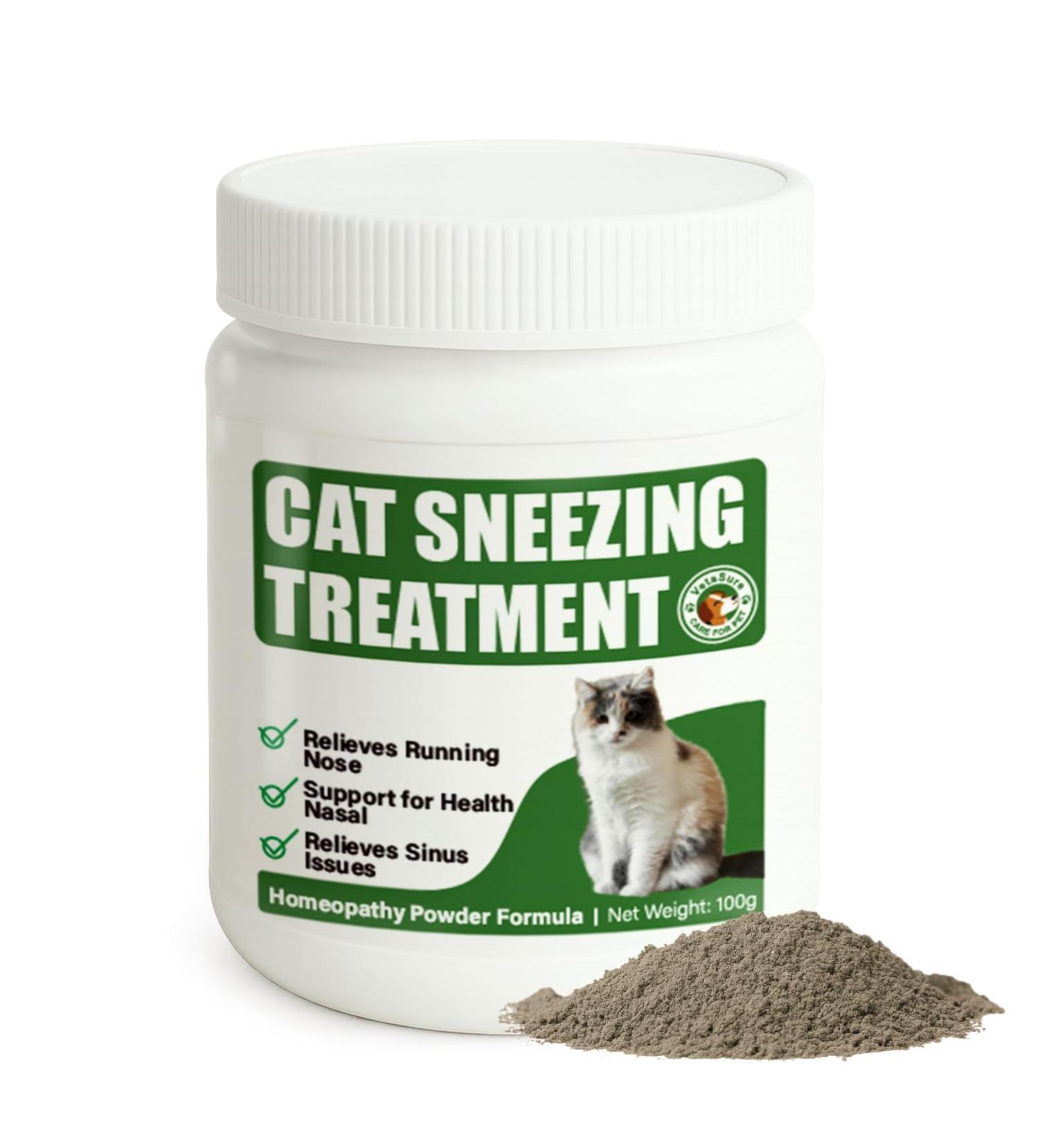 Cat Sneezing Treatment Feline Nasal and Sinus Supplements Homeopathy Powder Formula 100g - Buy Online on GoSupps.com