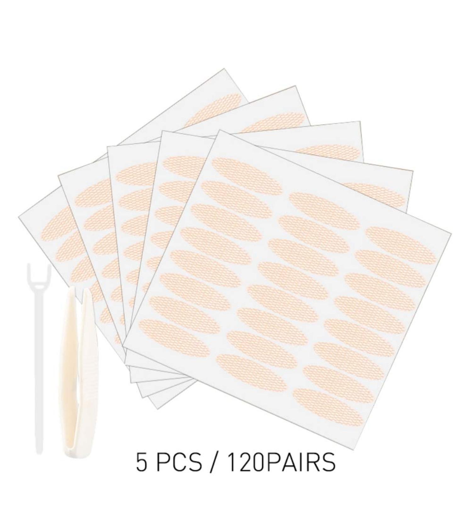 AllbestAye 5pcs Lace Eye Lid Tape - Invisible Eyelid Lifting Strips for 120 Pairs Eyelid Adhesive Tape for Perfect Eye Makeup - Buy Online on GoSupps.com