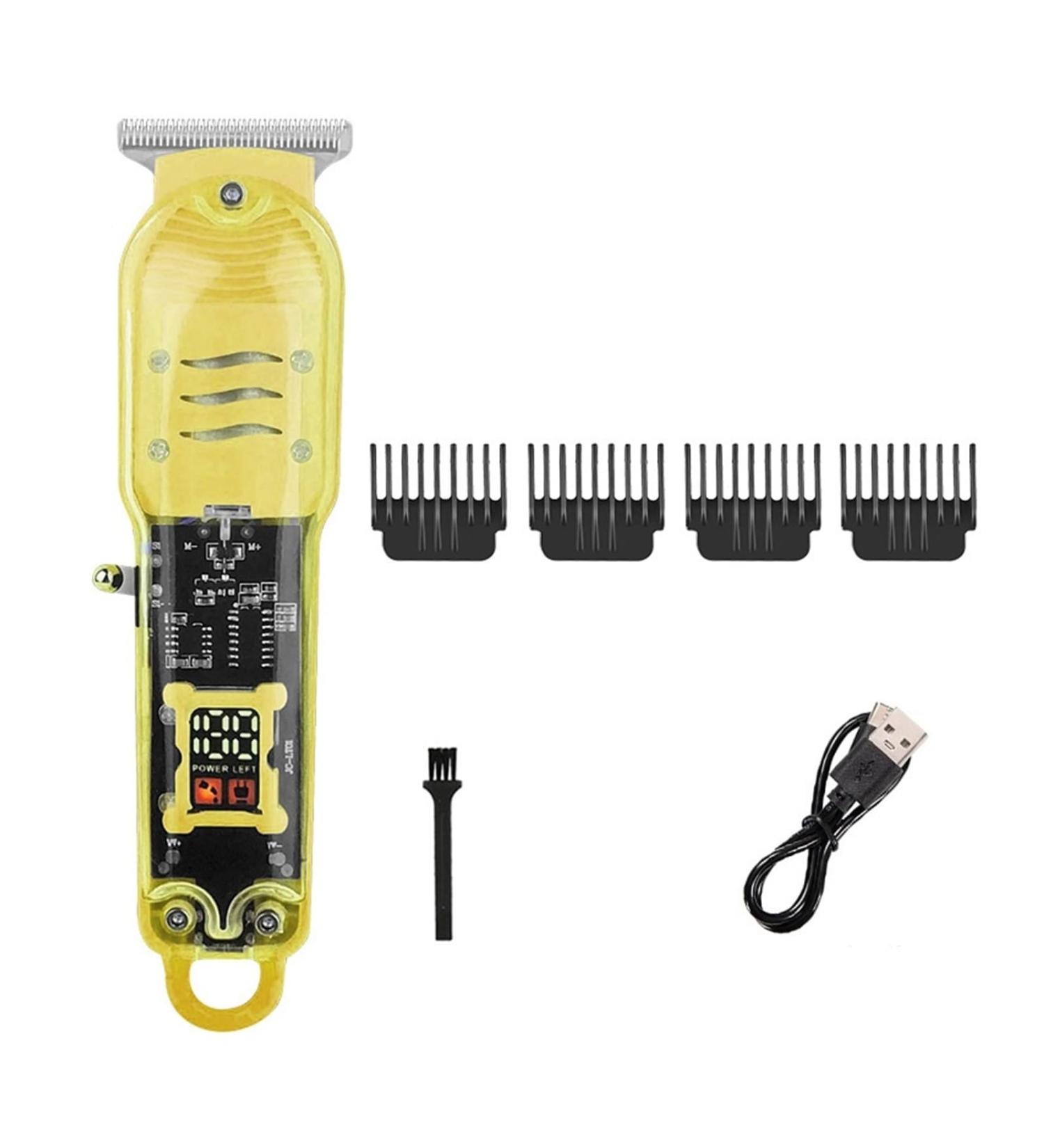 Buy Razors Transparent Hair Clipper Set - Men's Electric Shaver & Clippers | Original Yellow Atomizer for Perfect Shaving - Buy Online on GoSupps.com