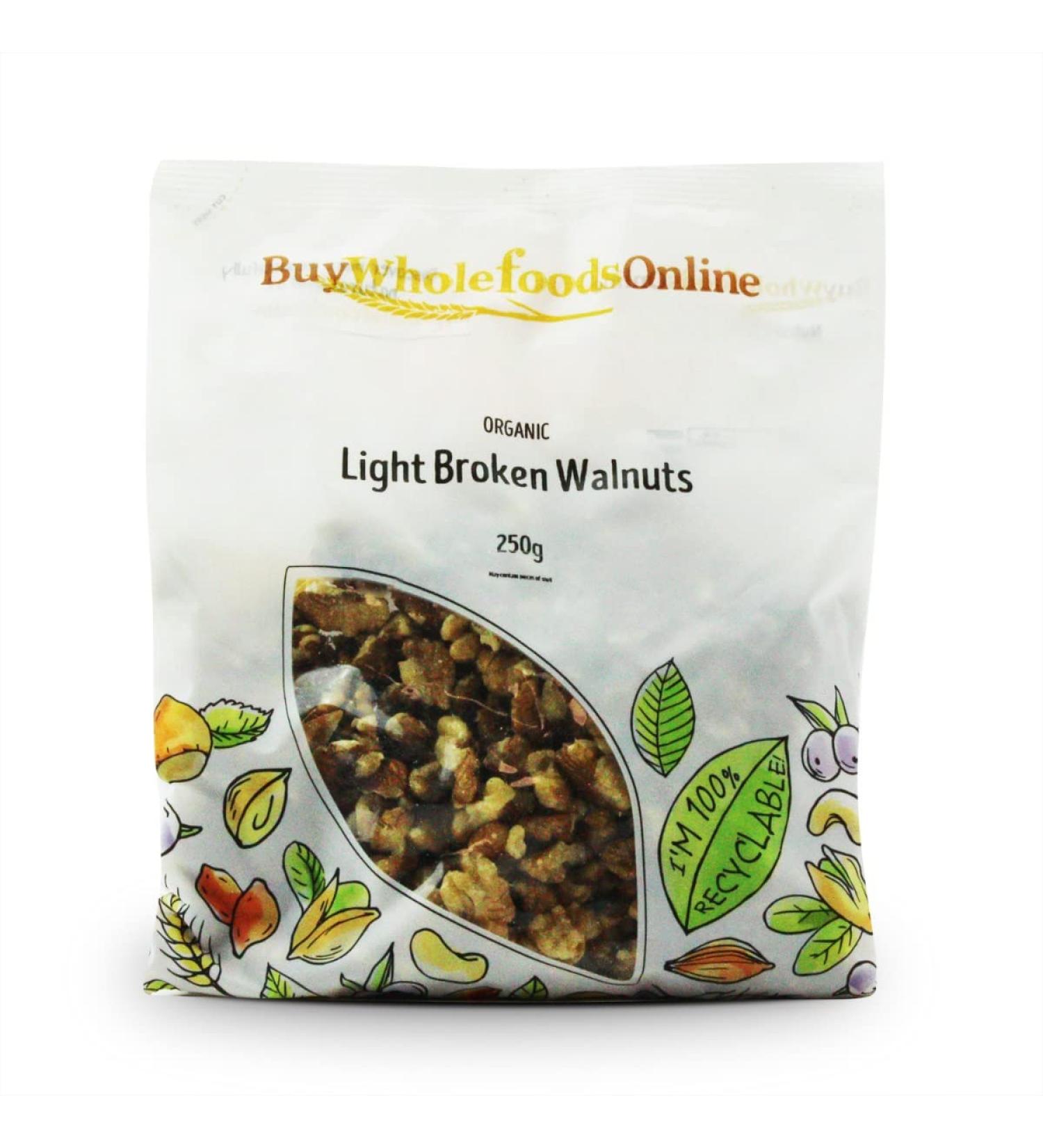 Organic Walnuts Light Broken 250g (BWFO)