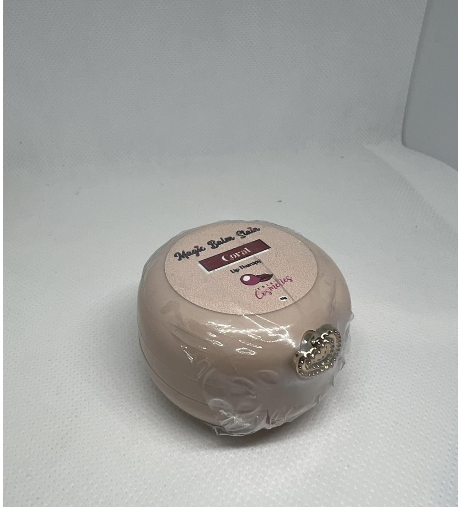 Magic Balm Stain Lip Therapy Coral Lip Moisturizer with Sunflower Oil and Shea Butter