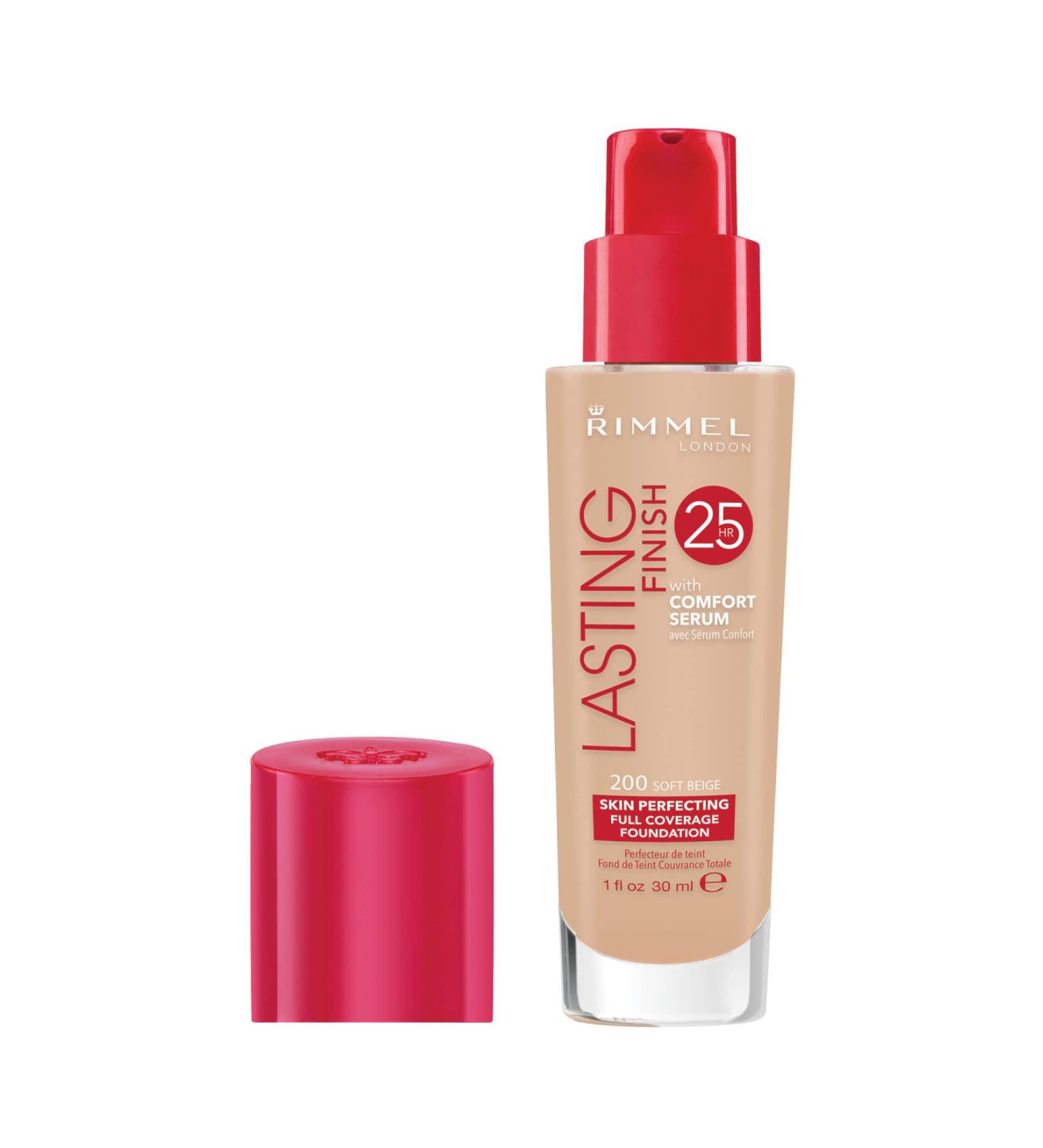 Rimmel London - Lasting 25HR Finish Foundation - Packaging May Vary Soft Beige - 200 - Buy Online on GoSupps.com