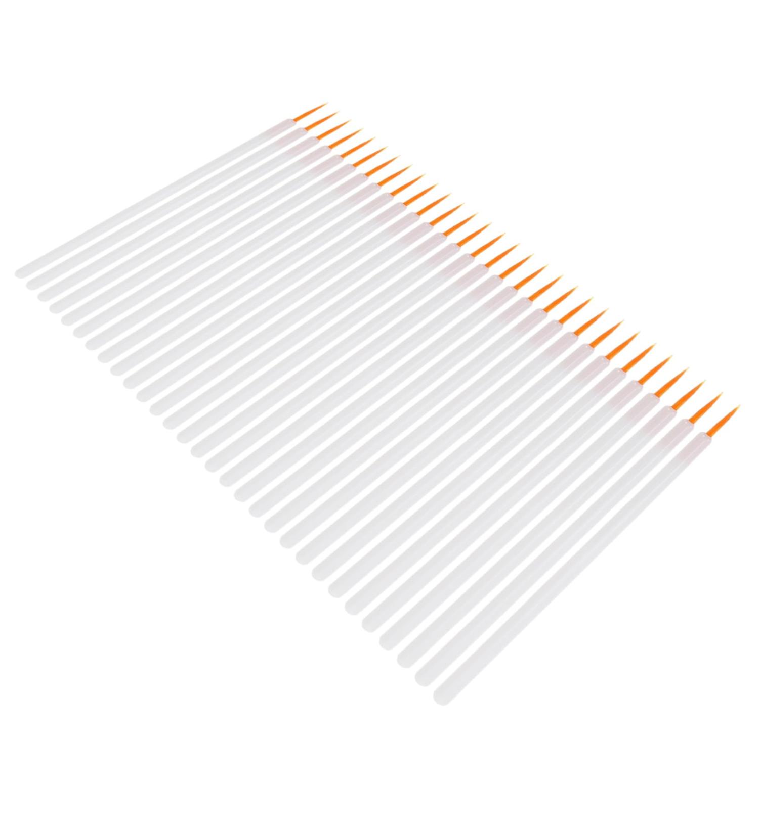 Healeved 100pcs Disposable Eyeliner Brush Fine Liner Brush Beauty Makeup Liquid Eyeliner Detail White Nylon 8.5x0.3cm White - Buy Online on GoSupps.com