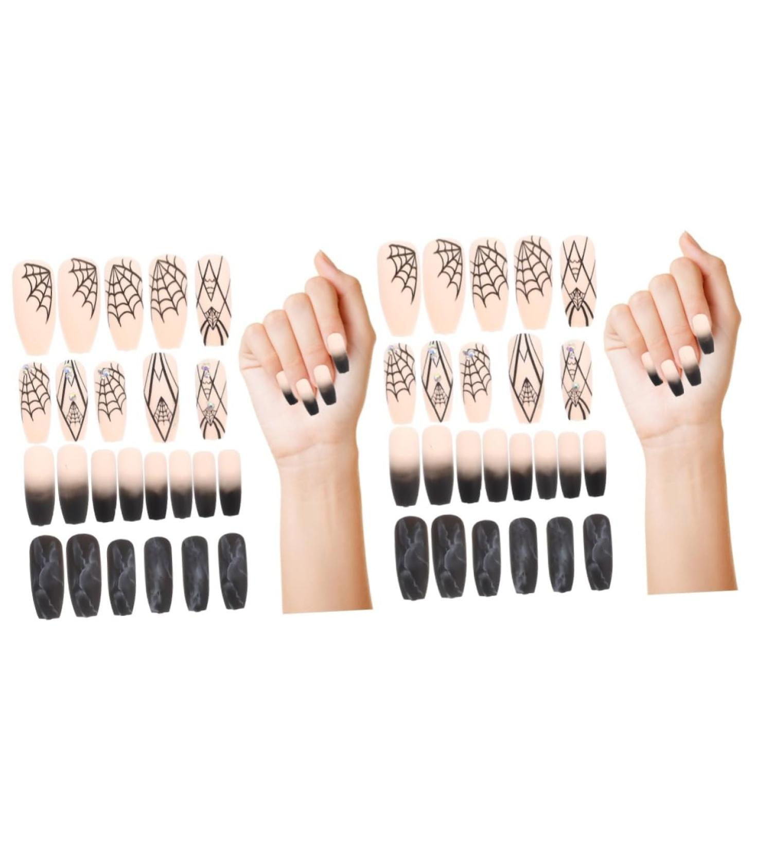 FRCOLOR 2 Sets Halloween Fake Nails Pride Press on Nails Halloween False Nails Halloween Rhinestone Fake Nails Halloween Fakes Nails Nail Art Supplies Coffin Acrylic Abs Woman Wedding - Buy Online on GoSupps.com