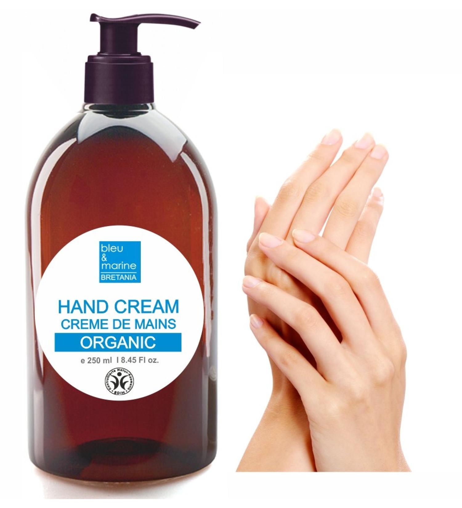 blue & navy Bretania - Organic Hand Cream 250 ml | Intense Hydration | Nourishing and Repairing | Enriched with Vegetable Oils and Vitamins Size: 250 ml Pack of 1 - Buy Online on GoSupps.com