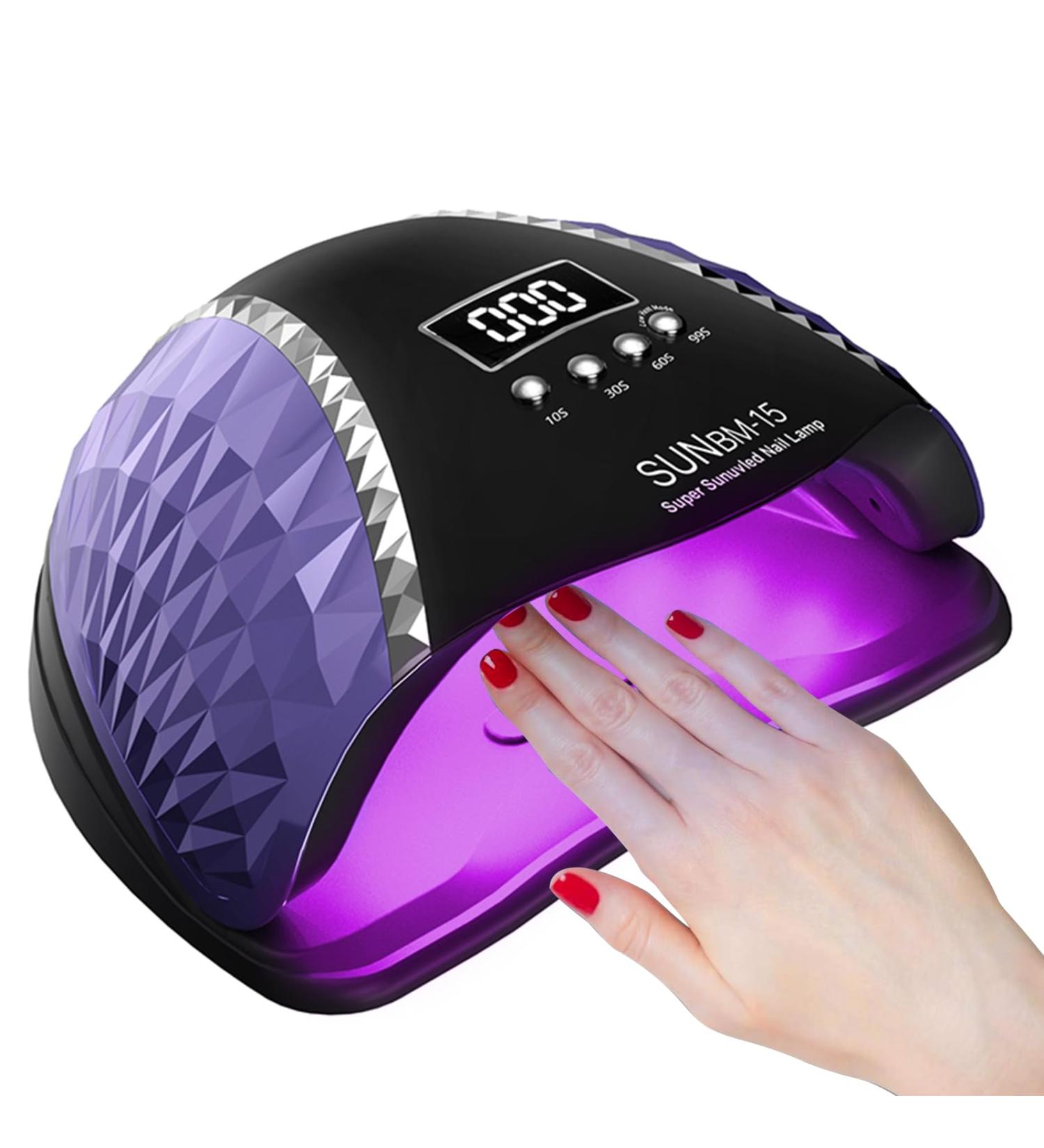 UV LED Nail Lamp 280W - Professional Nail Dryer for Gel Polish & Nail Art | Automatic Sensor 66 Red LED Beads 4 Timer Settings - Ideal for Salon & Home Use - Buy Online on GoSupps.com