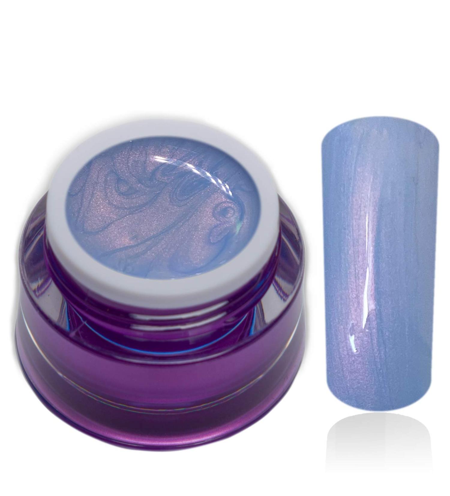 Premium Color Gel Pastel Pearl Aliceblue Blue-Purple UV Gel Nail Gel Colorgel 1x5ml (1 Pack)