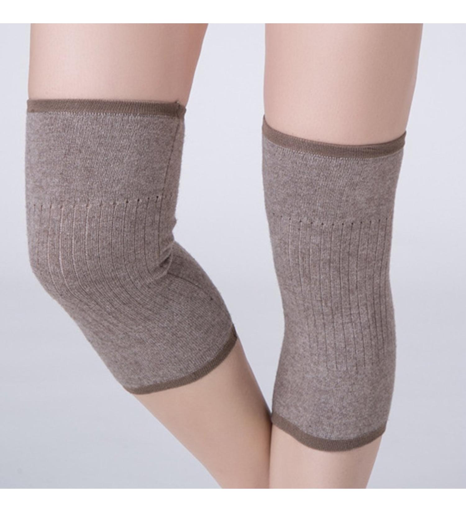 Shop Knee Brace Warm Wool Knit Knee Pad for Arthritis & Injury Recovery - Thermal Compression Sleeves for Men & Women - Ideal for Running Cycling & Sports - Buy Online on GoSupps.com