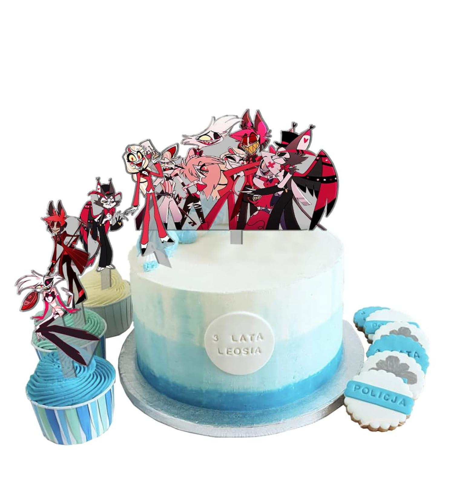 Zhongkaihua Hazbin Hotel Cake Topper Party Decorations Alastor/Angel Dust Hazbin Hotel Birthday Decorations Set Supplies 5PCS 5pcs Type1 - Buy Online on GoSupps.com