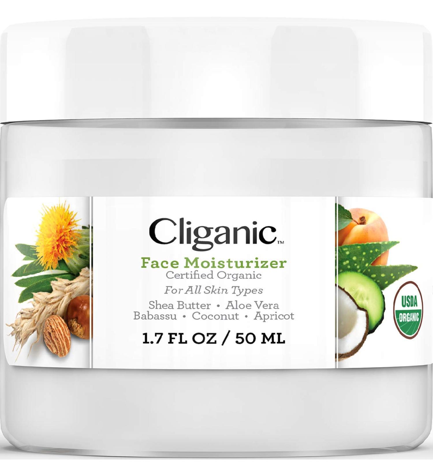 Cliganic Organic Face Moisturizer for Men & Women | 1.7oz | Hydrating for Normal Dry & Oily Skin | International Shipping Available - Buy Online on GoSupps.com