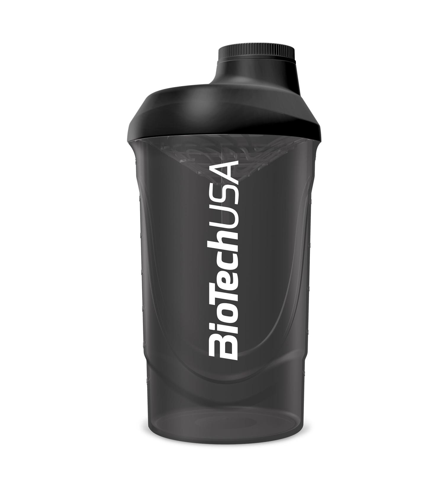 BiotechUSA Wave Shaker Bottle | 100% Leak-Proof | 600 ml Black | Durable Safe & Easy to Clean | Improved Mixing | Ideal for International Shipping - Buy Online on GoSupps.com